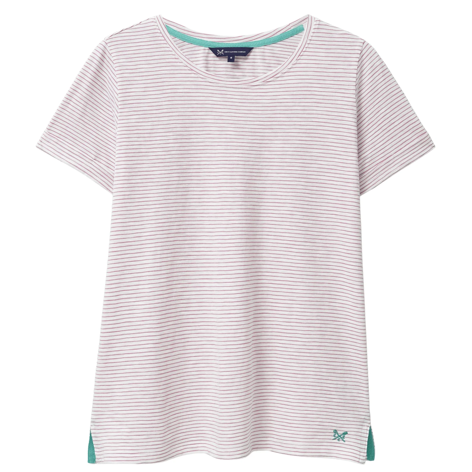 Crew Clothing Womens Stripe Crew Neck Slub T-Shirt - Image 14