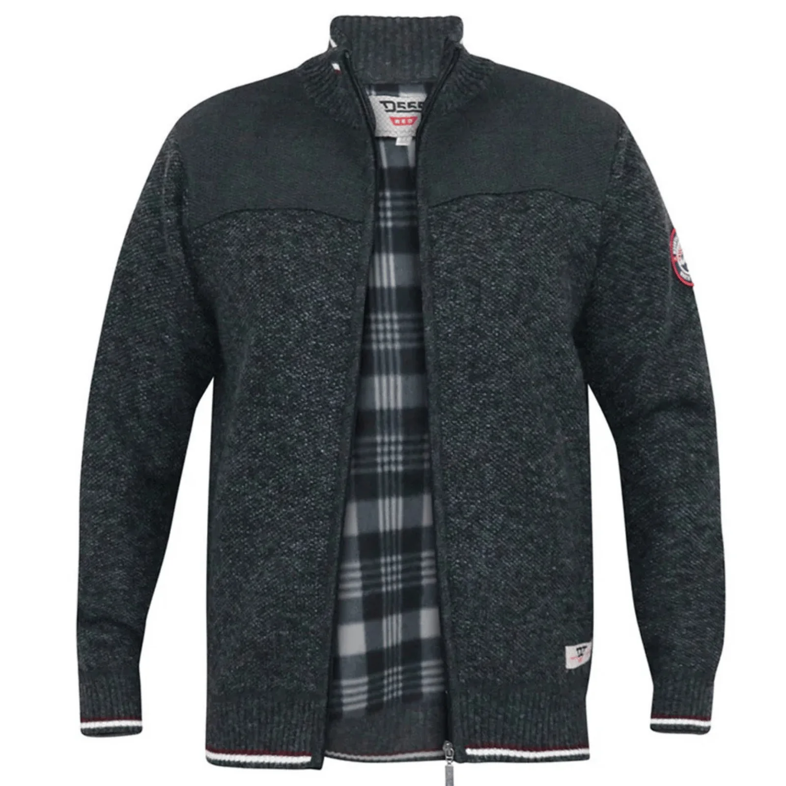 D555 Mens Aberdare Big & Tall Full Zip Knitted Jacket - Image 5