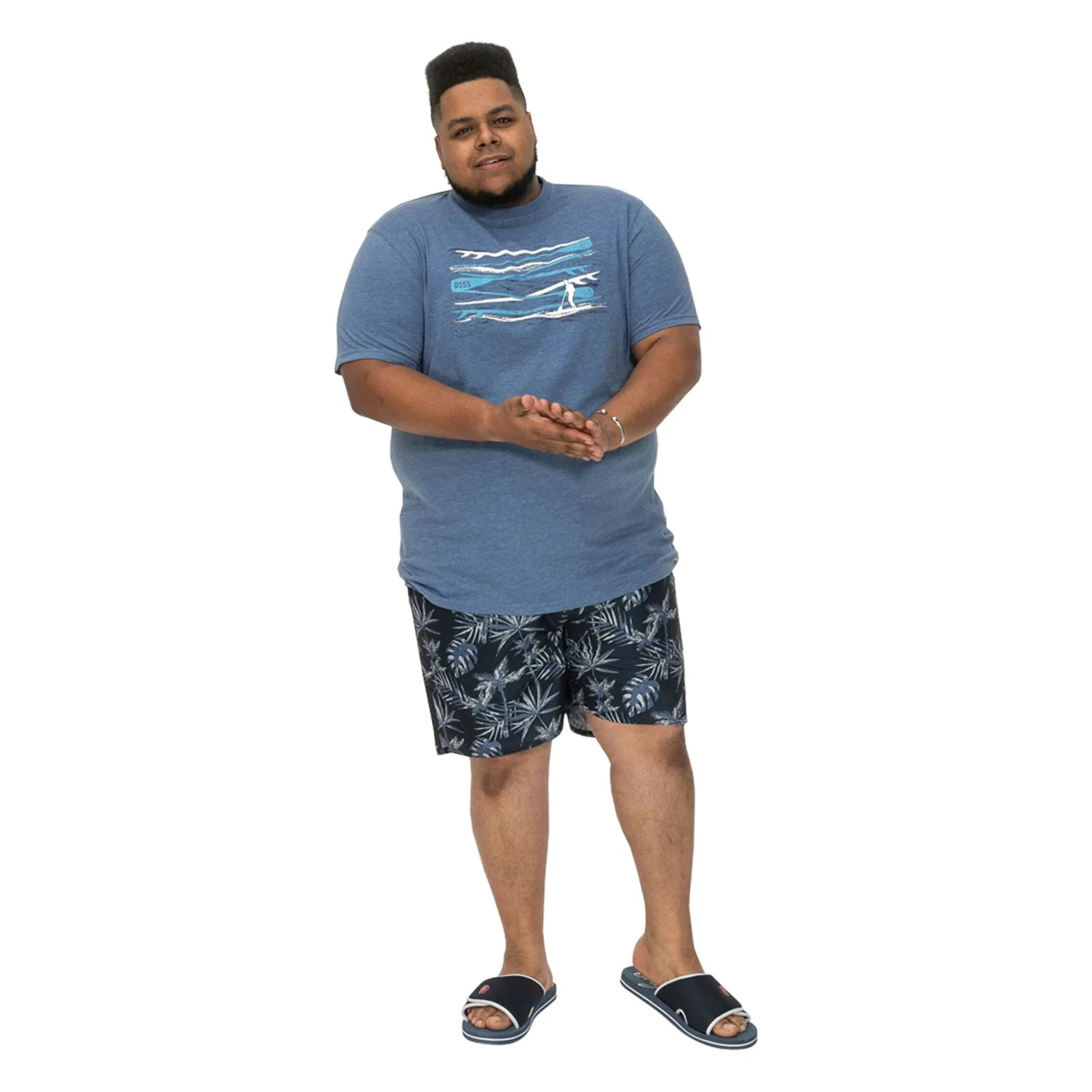 D555 Mens Cardiff Big & Tall Graphic Short Sleeve T-Shirt - Image 2