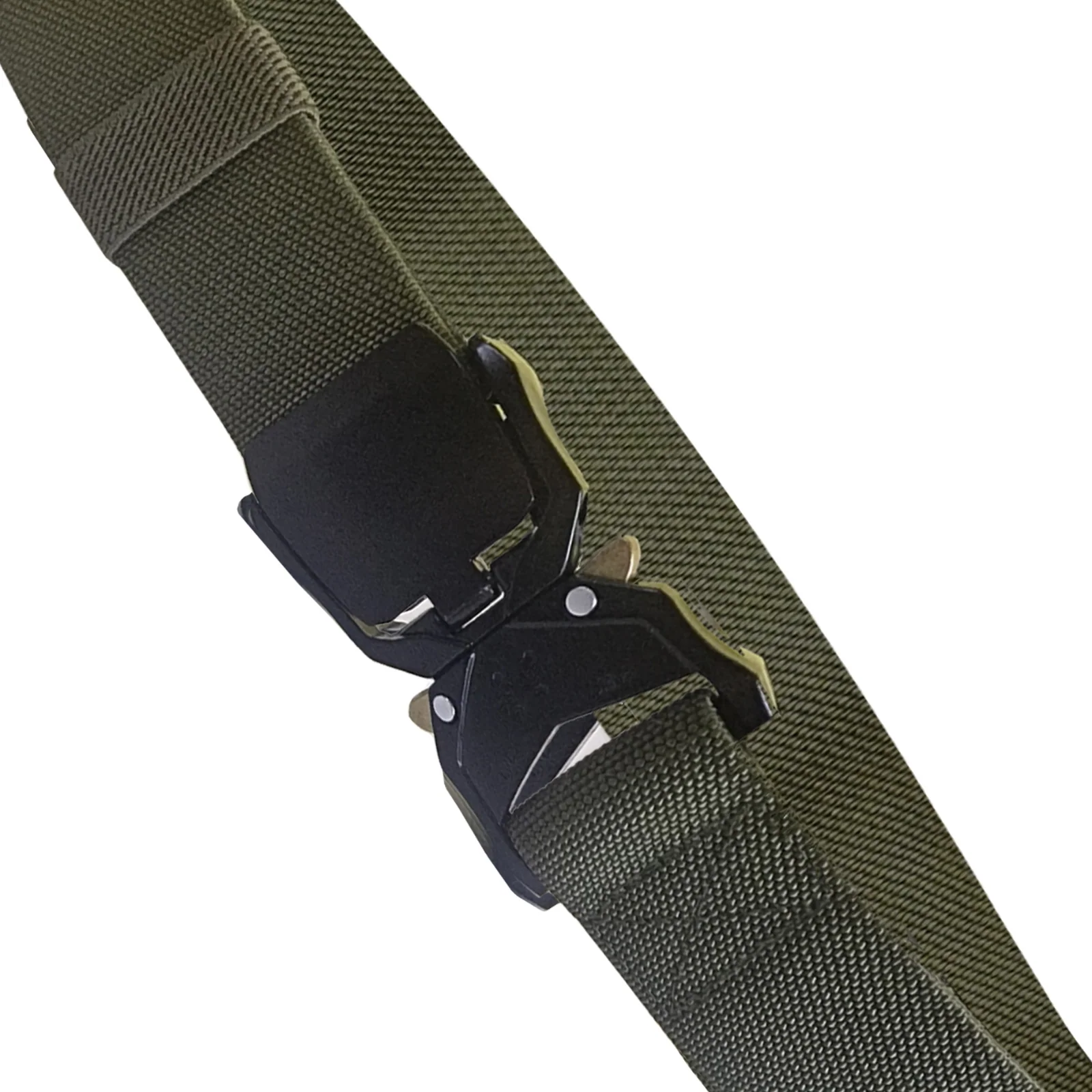 D555 Mens Dale Big & Tall Webbing Heavy Duty Tactical Belt - Black - Image 4