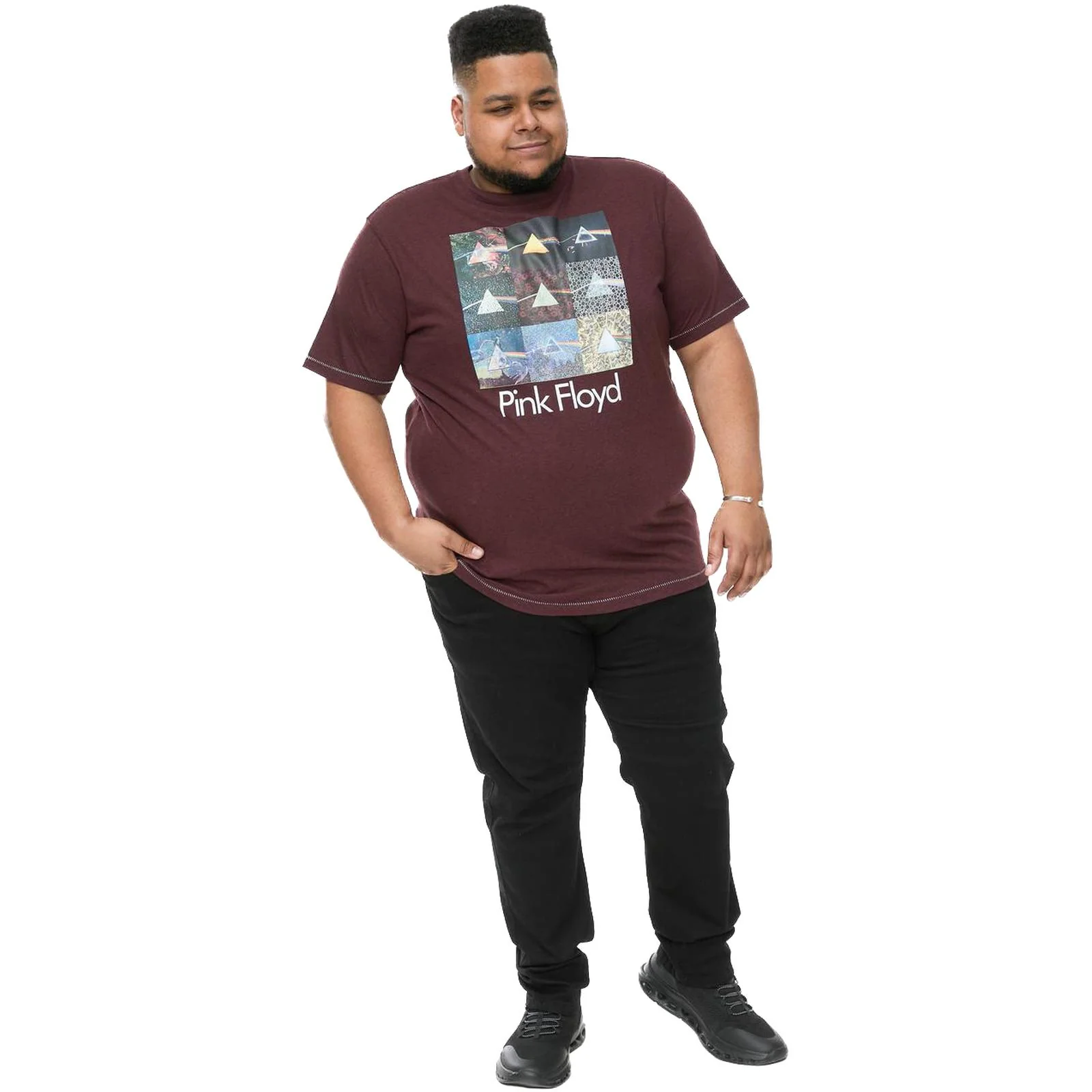 D555 Mens Division Big & Tall Official Pink Floyd Printed Short Sleeve T-Shirt - Image 2