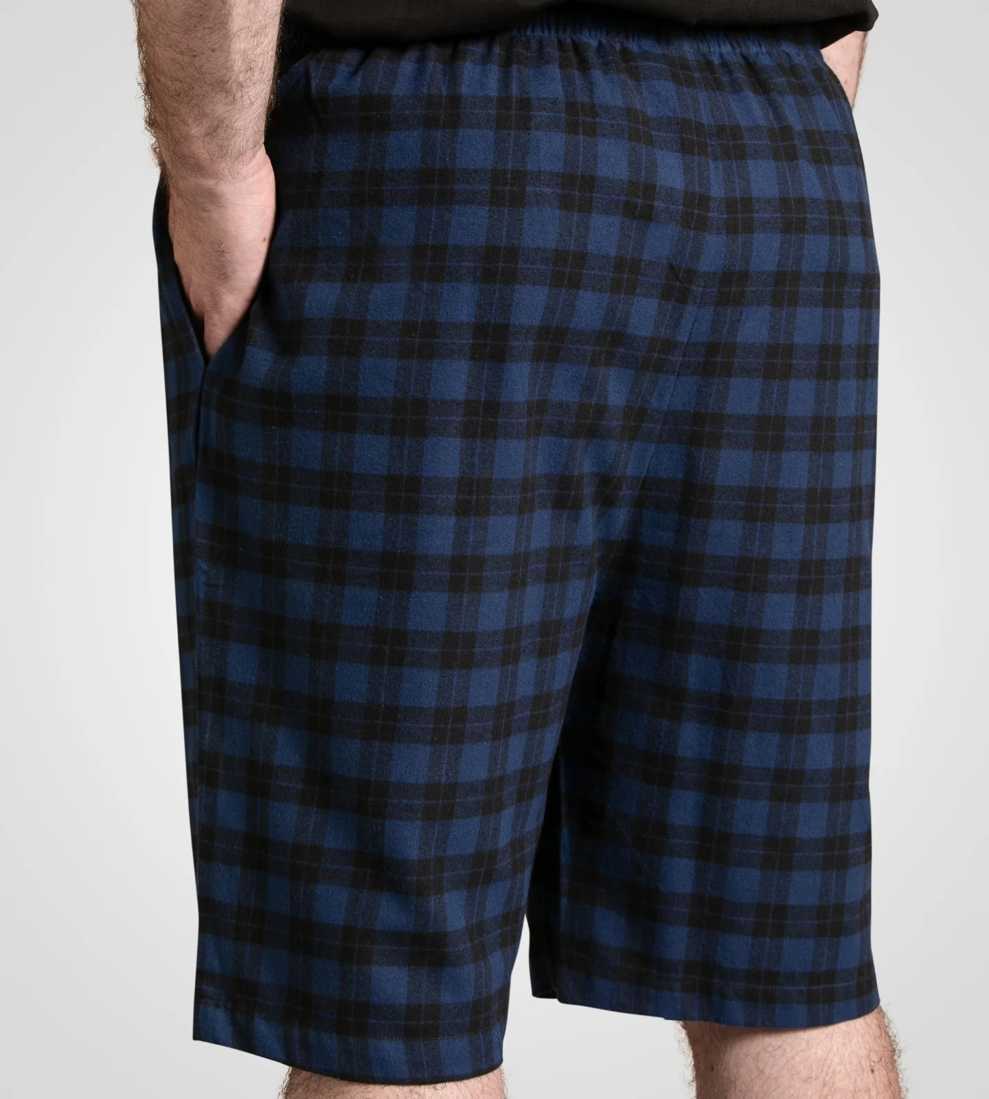 D555 Mens Eastbourne Big & Tall Checked Loungewear Shorts - Image 3