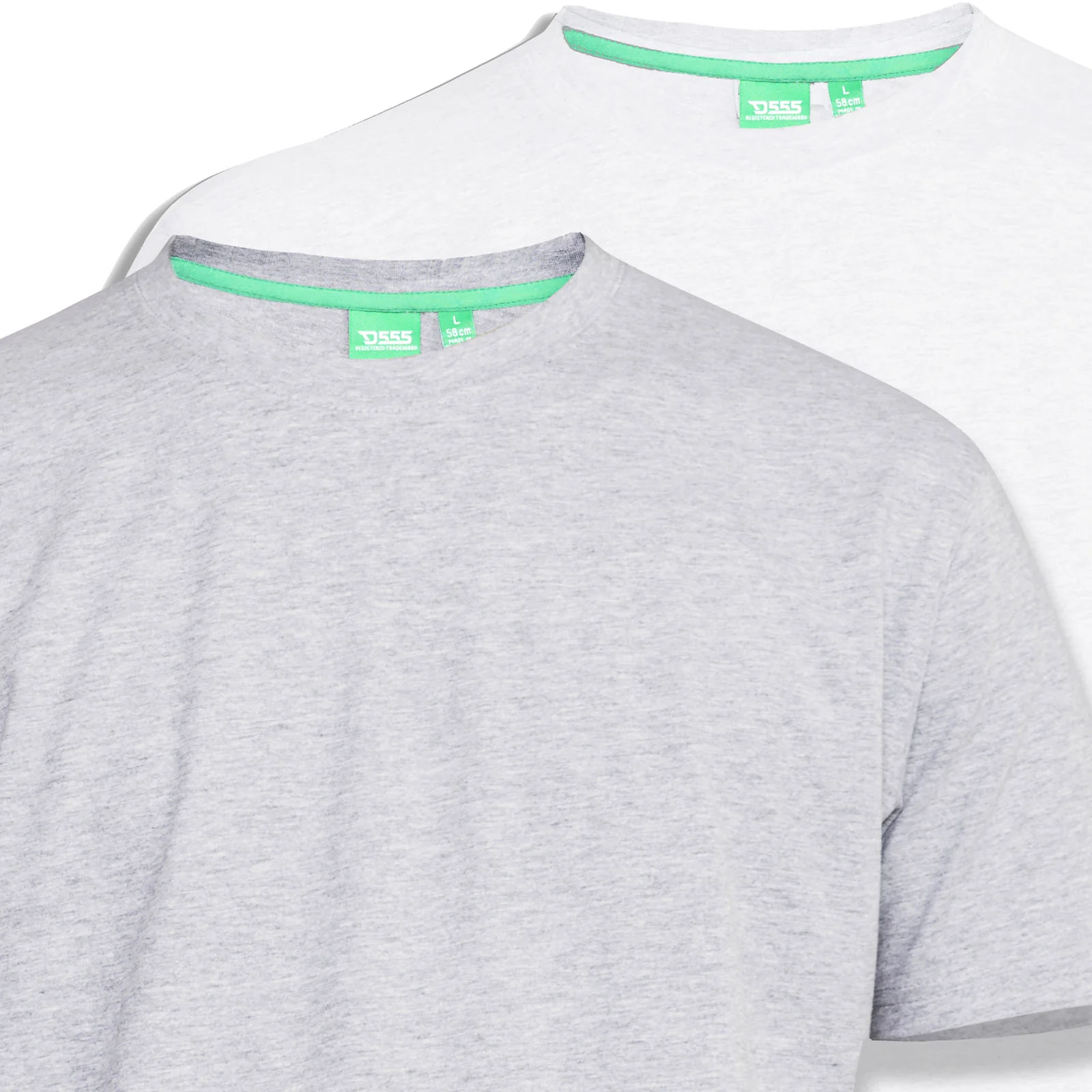 D555 Mens Fenton Big & Tall Crew Neck T-Shirt - 2 Pack - Image 11