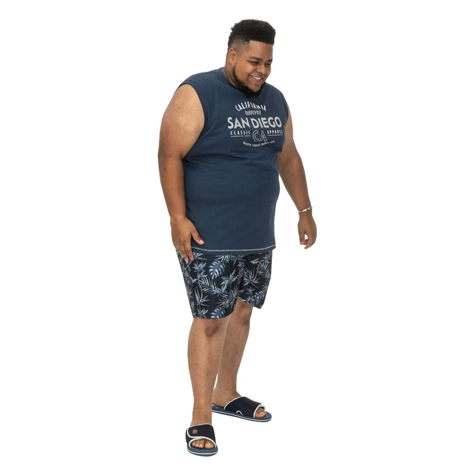 D555 Mens Havant Big & Tall Graphic Vest - Image 2