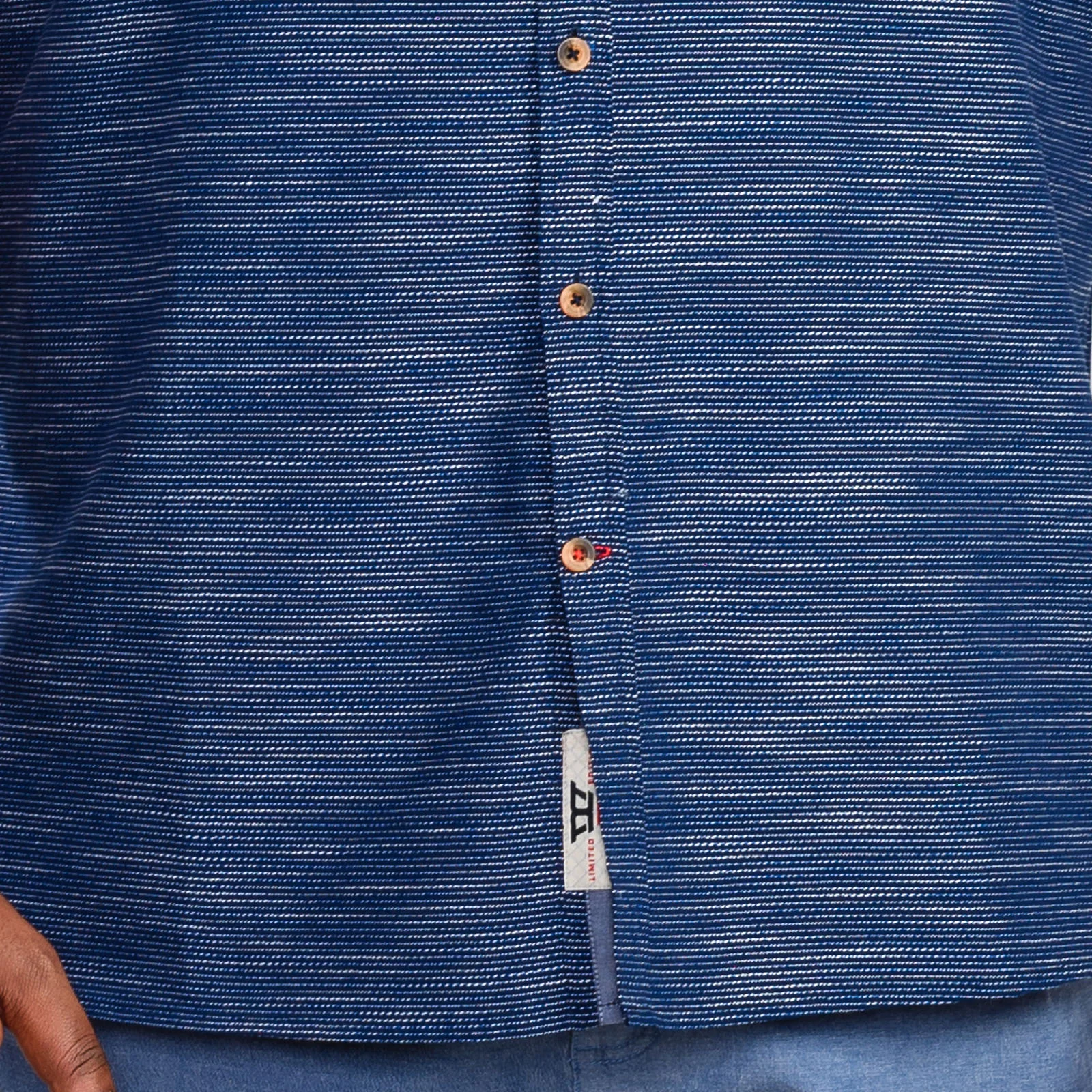 D555 Mens Hove Big & Tall Short Sleeve Shirt - Navy - Image 3