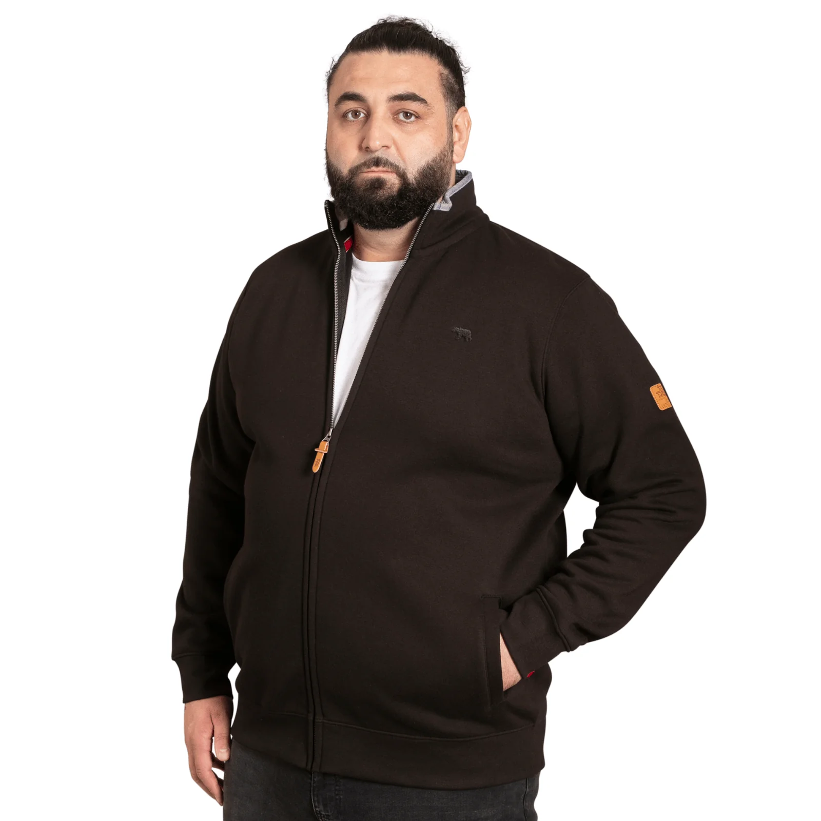 D555 Mens Johnson Big & Tall Full Zip Sweatshirt - Image 2