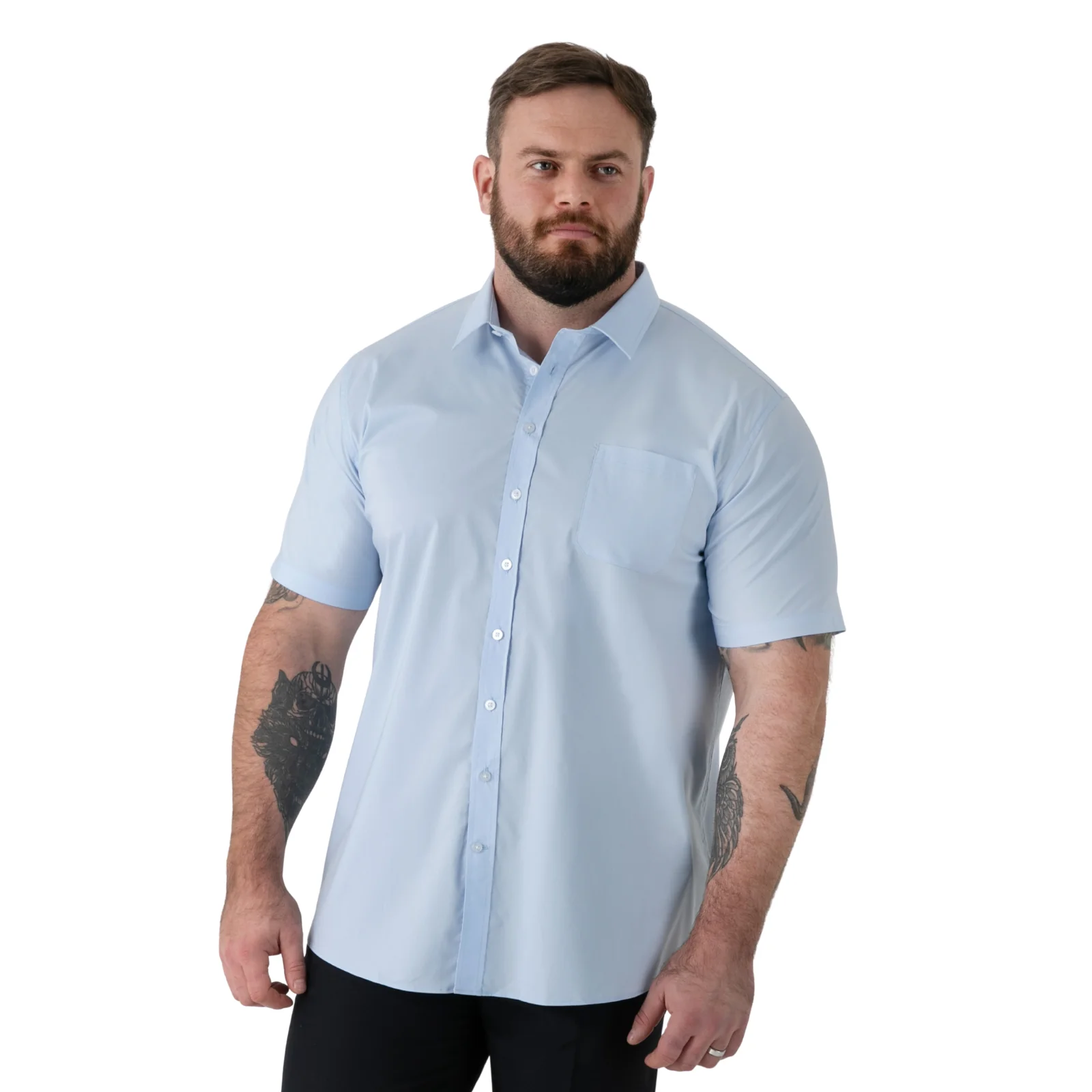 D555 Mens Lucas Big & Tall Non Iron Short Sleeve Shirt - Image 5