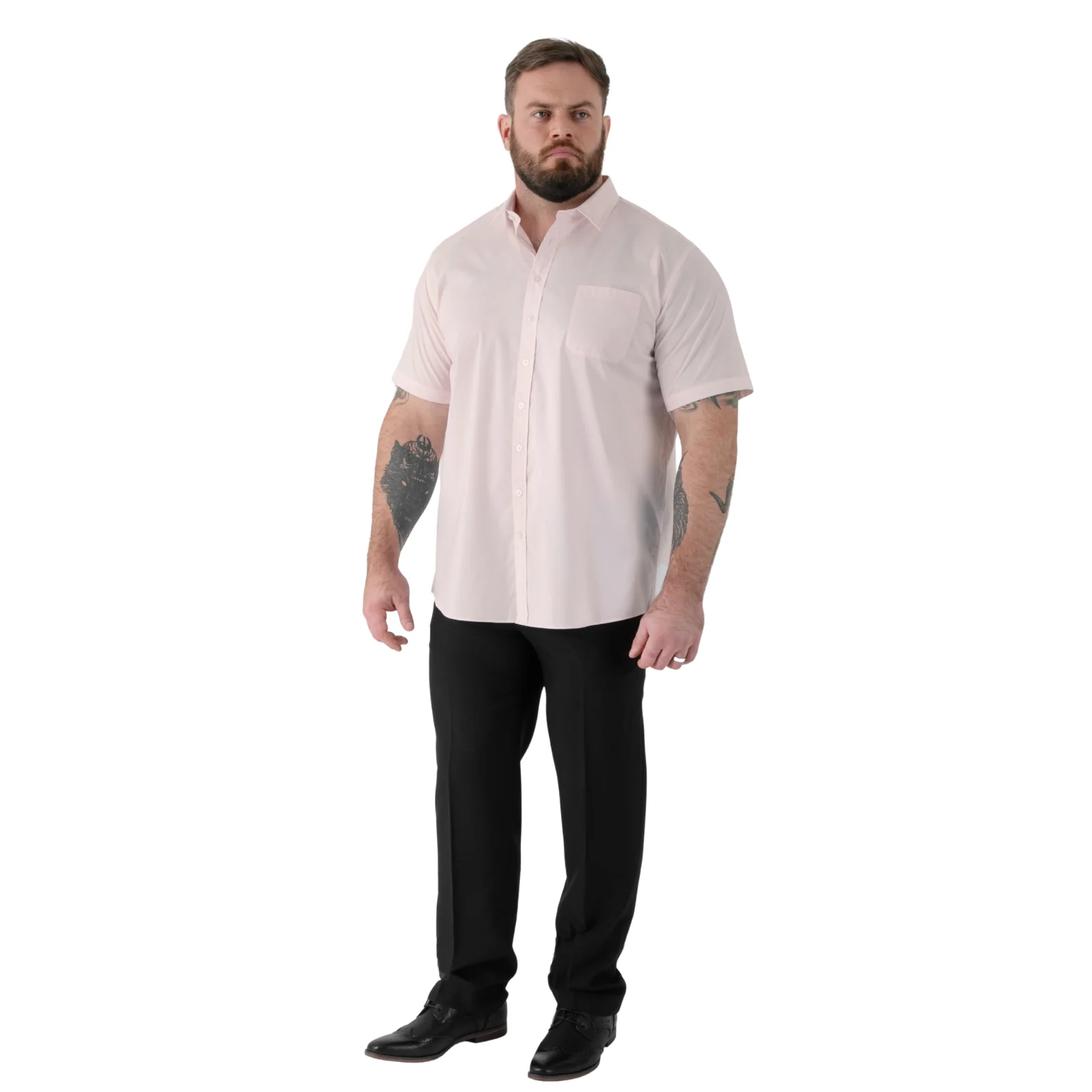 D555 Mens Lucas Big & Tall Non Iron Short Sleeve Shirt - Image 9