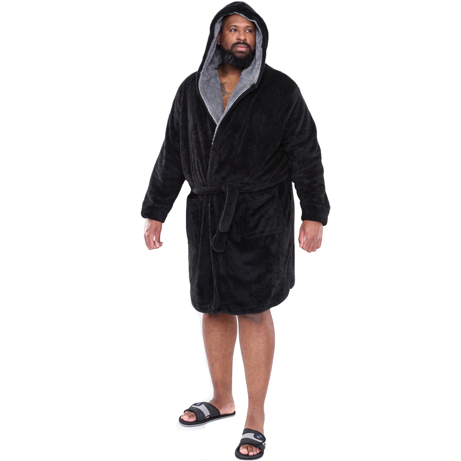 D555 Mens Newquay Big & Tall Kingsize Super Soft Dressing Gown - Image 2