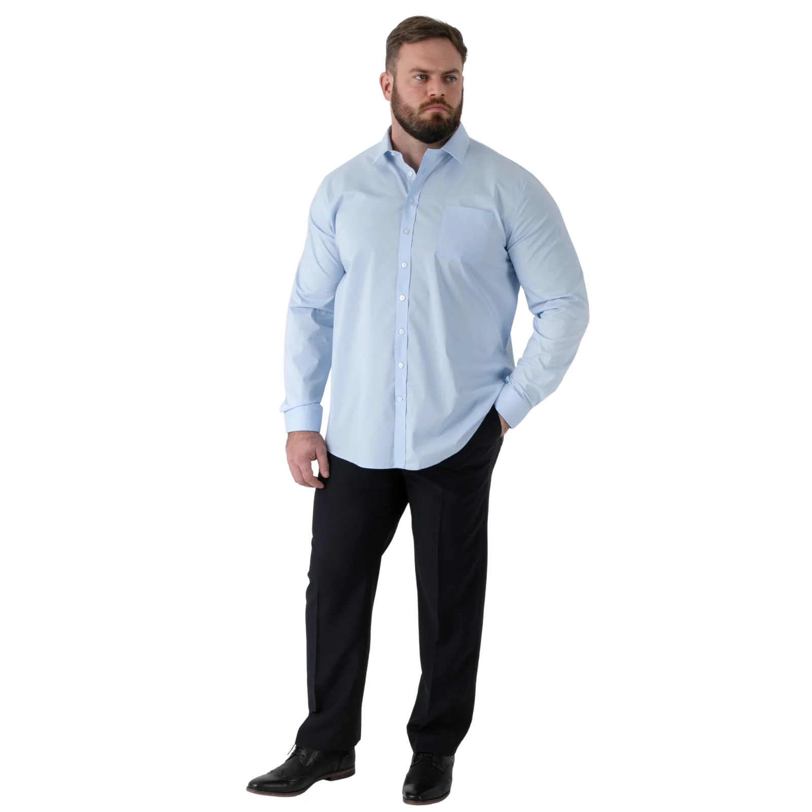 D555 Mens Oliver Big & Tall Non Iron Long Sleeve Shirt - Image 10