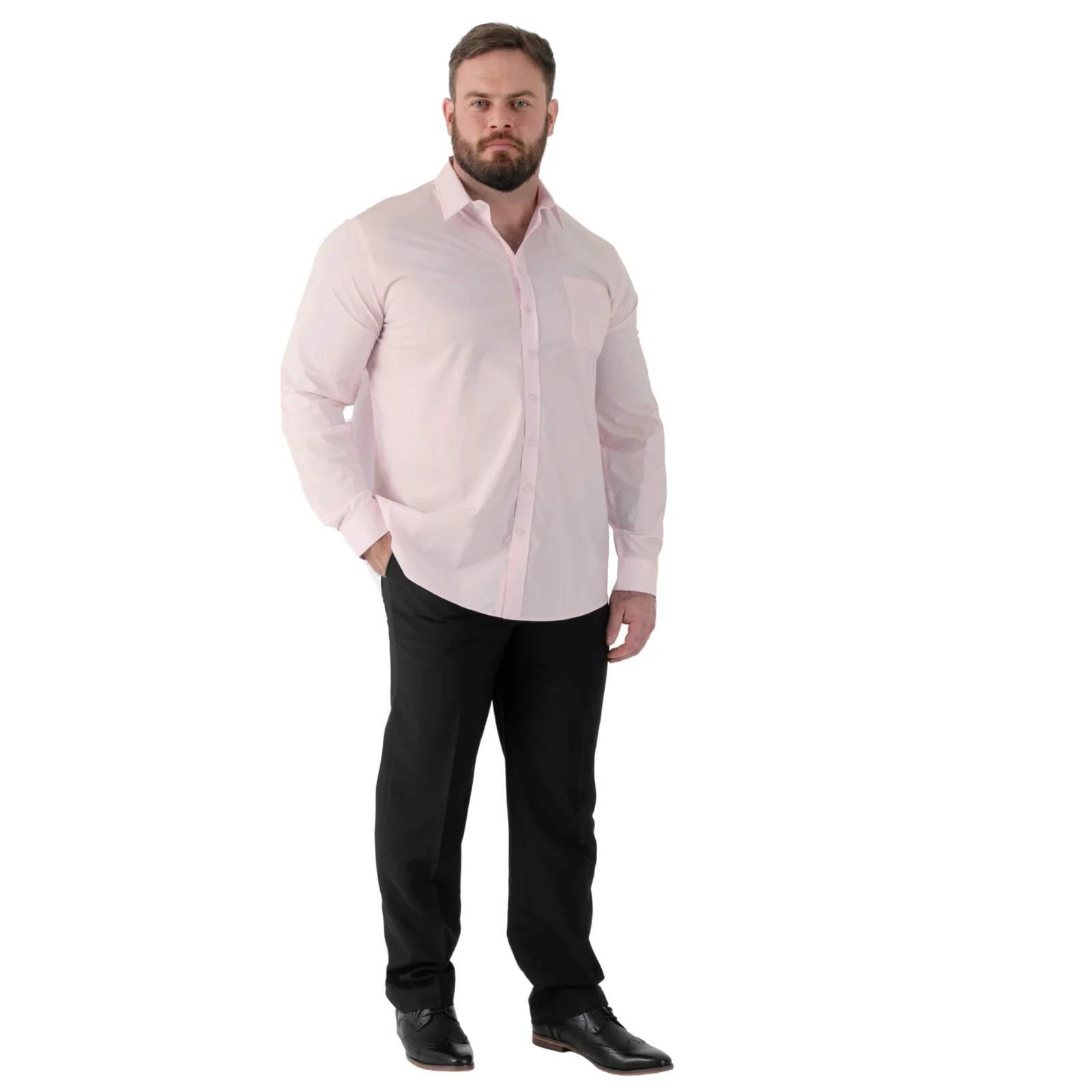 D555 Mens Oliver Big & Tall Non Iron Long Sleeve Shirt - Image 9