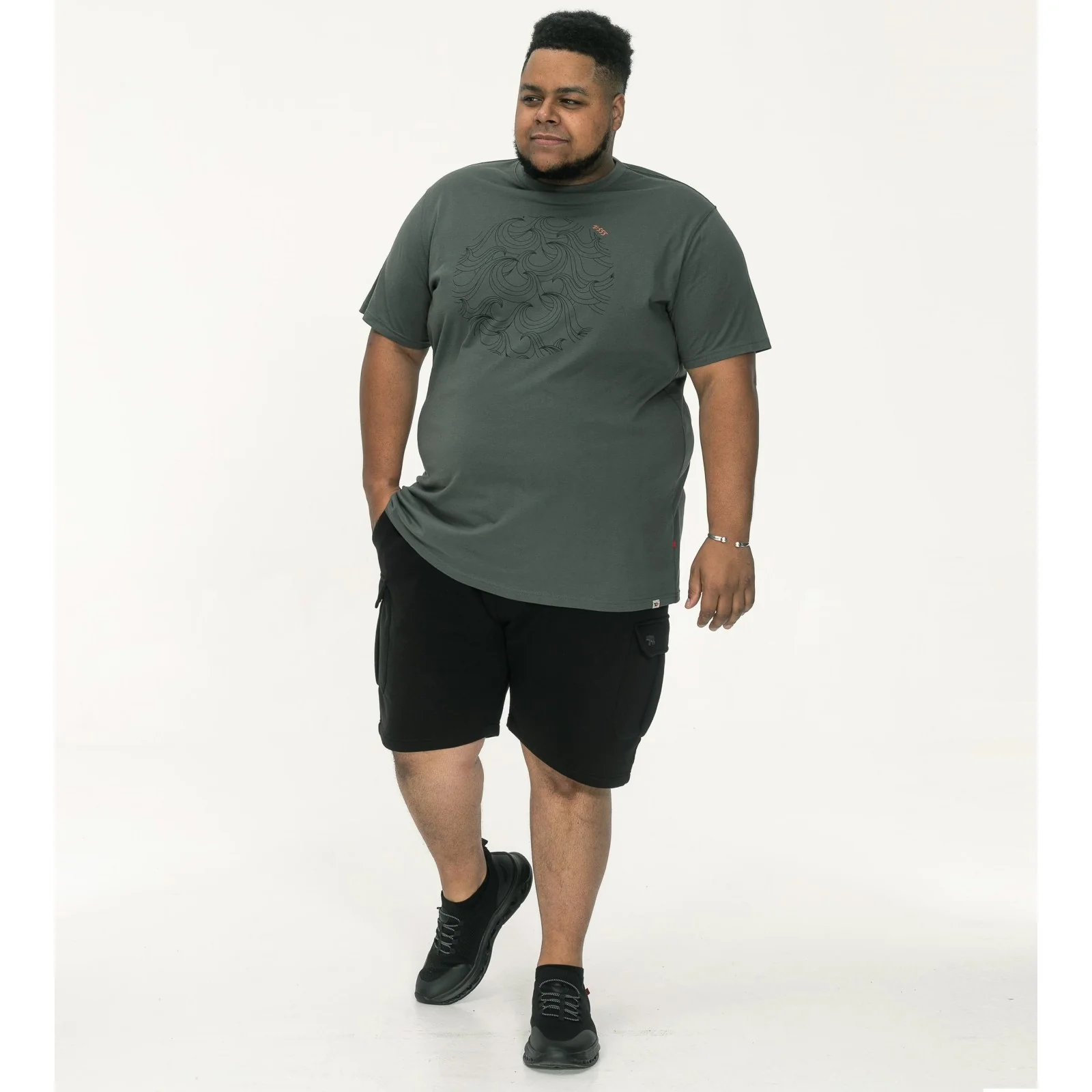 D555 Mens Poole Big & Tall Graphic Short Sleeve T-Shirt - Image 3