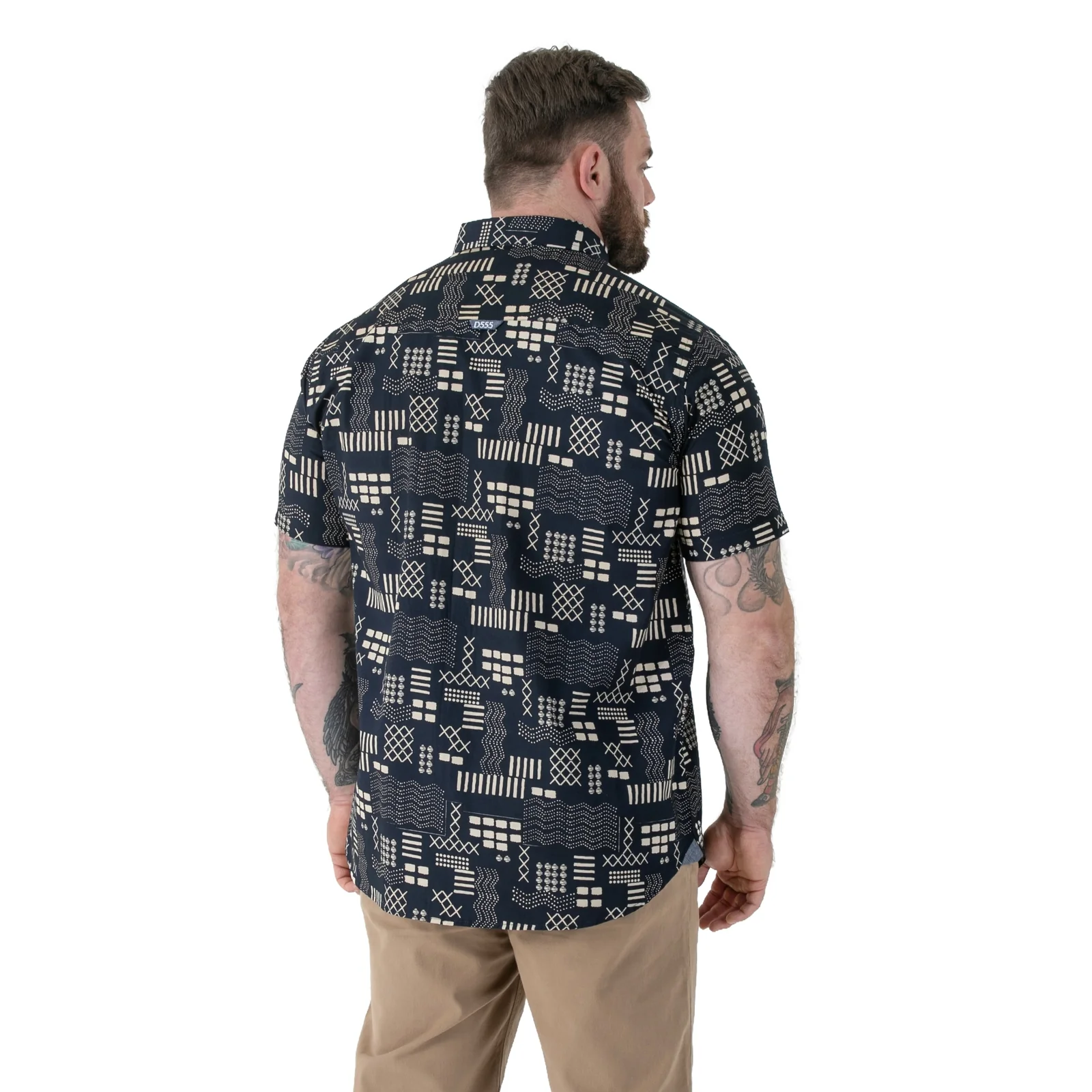 D555 Mens Rick Big & Tall Geometric Short Sleeve Shirt - Image 3