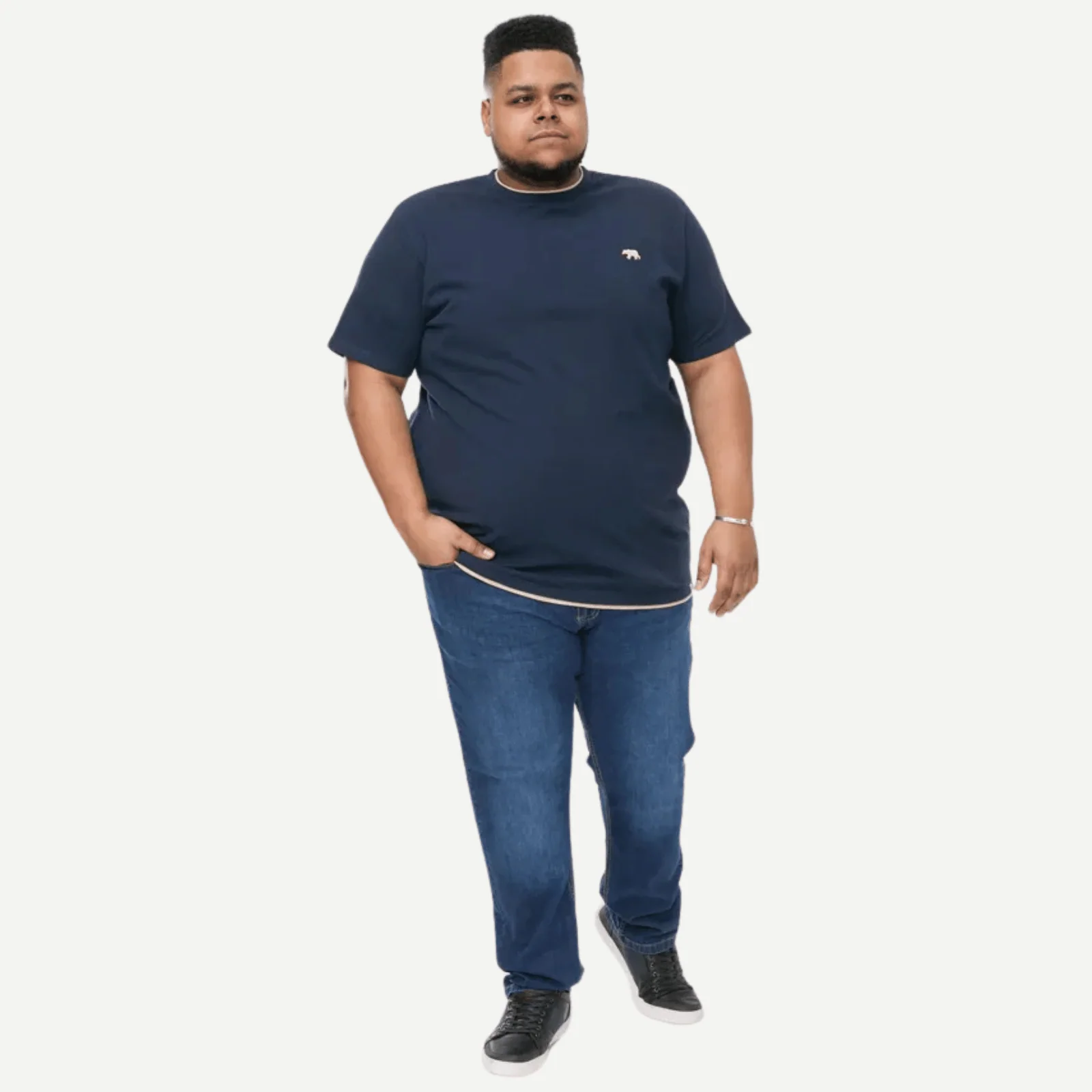 D555 Mens Sandford Big & Tall Short Sleeve Waffle Texture T-Shirt - Image 6