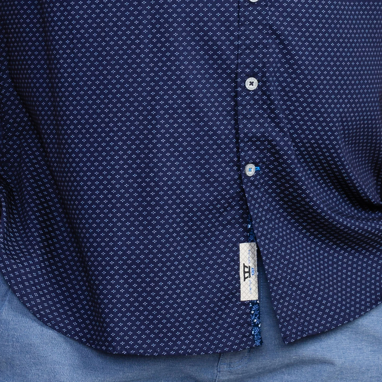 D555 Mens Telford Big & Tall Short Sleeve Shirt - Navy - Image 3
