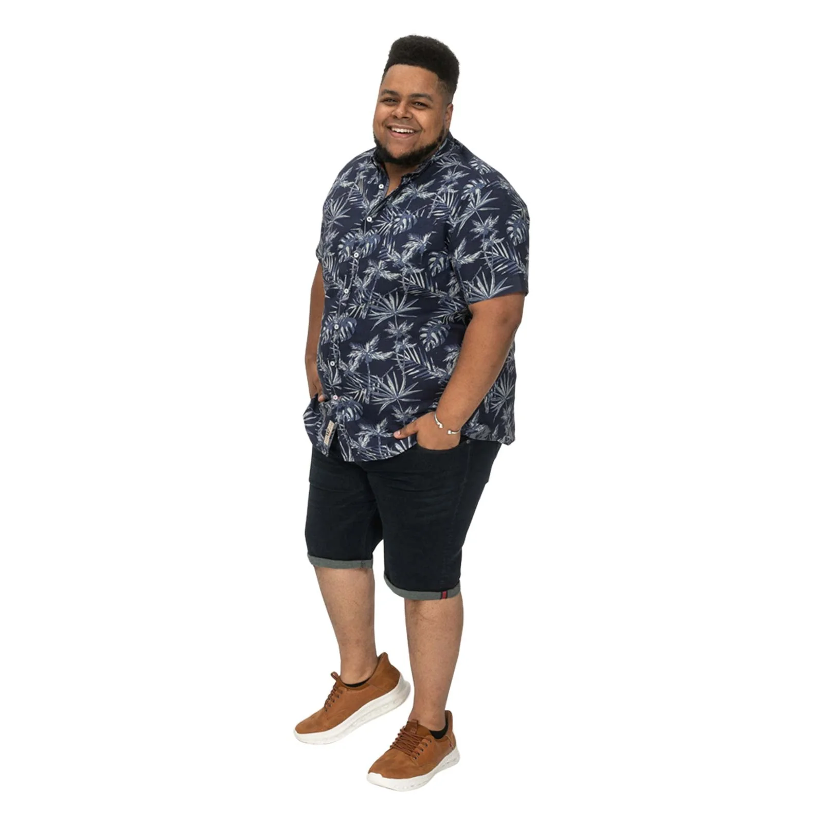 D555 Mens Truro Big & Tall Hawiian Short Sleeve Shirt - Image 5