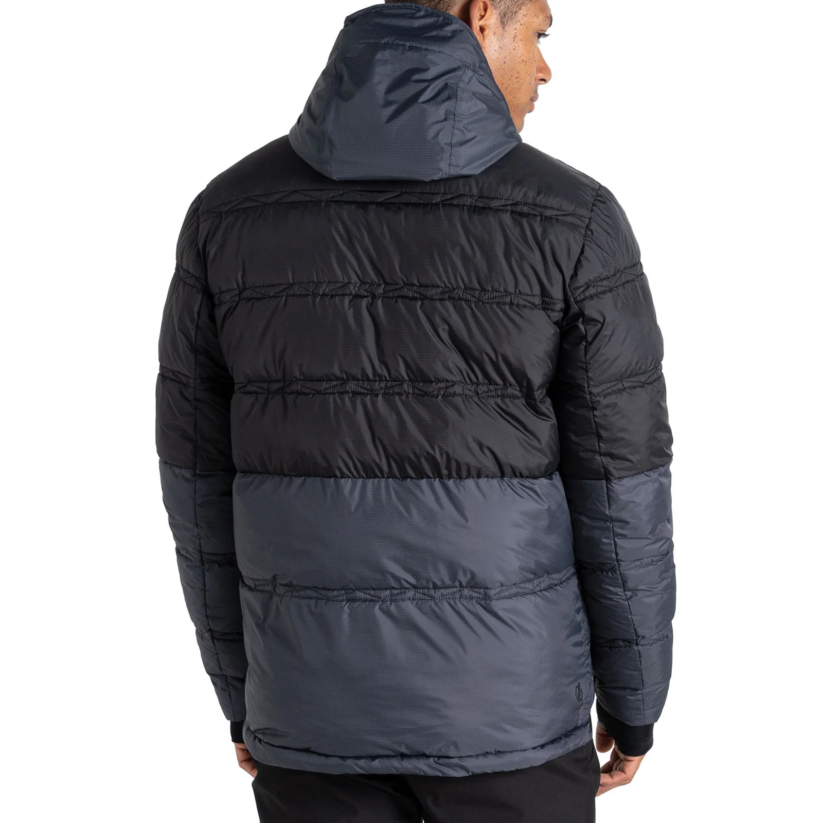 Dare 2b Mens Ollie Waterproof Hooded Thermal Padded Ski Jacket - Ebony - Image 2