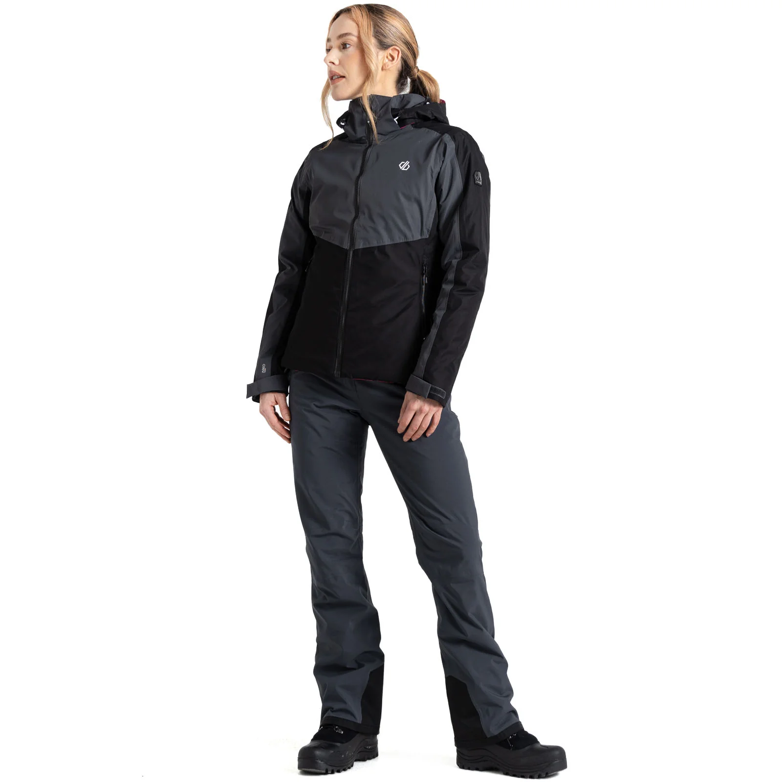 Dare 2b Womens Climatise Waterproof Thermal Ski Jacket - Ebony Grey - Image 3