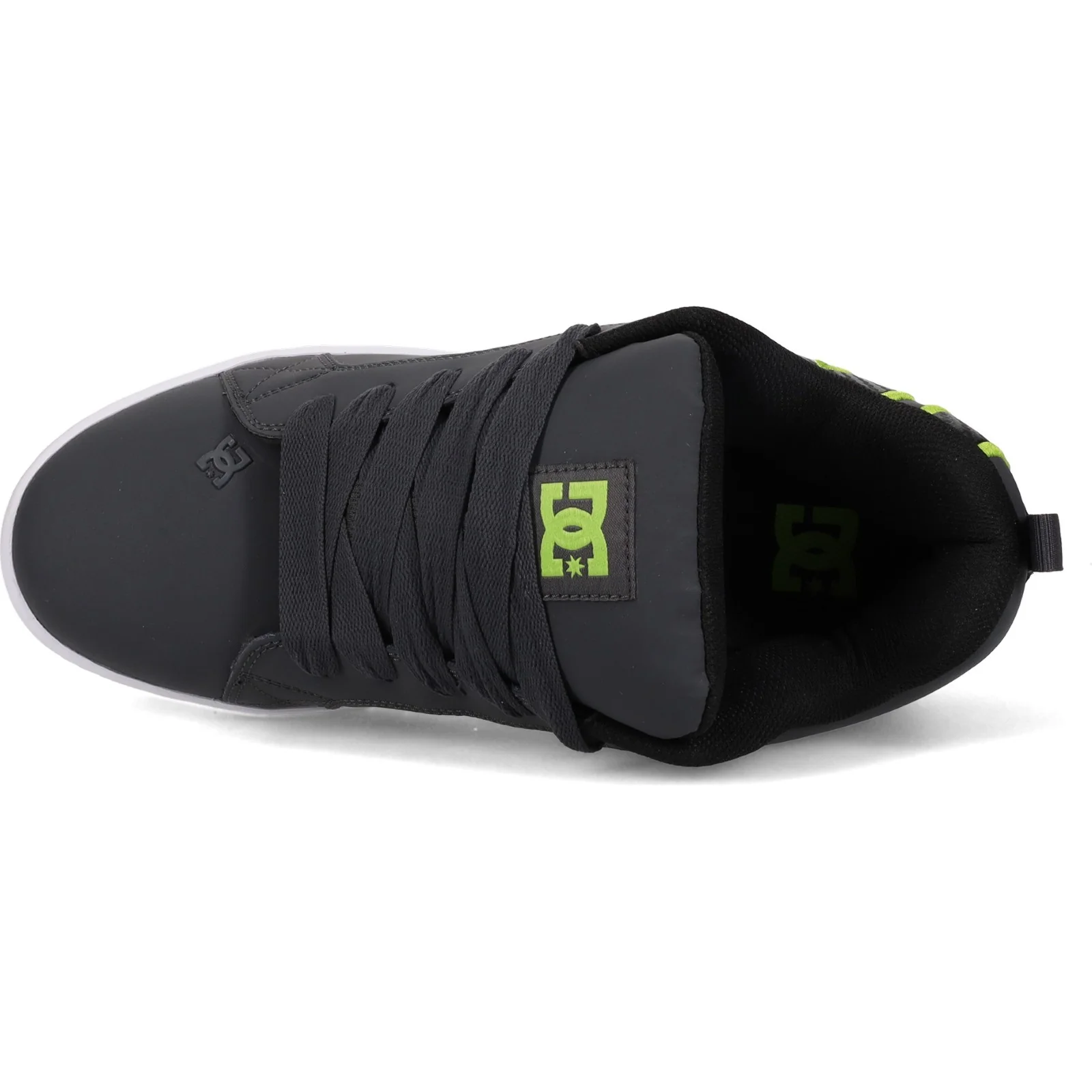 DC Shoes Mens Court Graffik Leather Trainers - Black/Red - Image 6