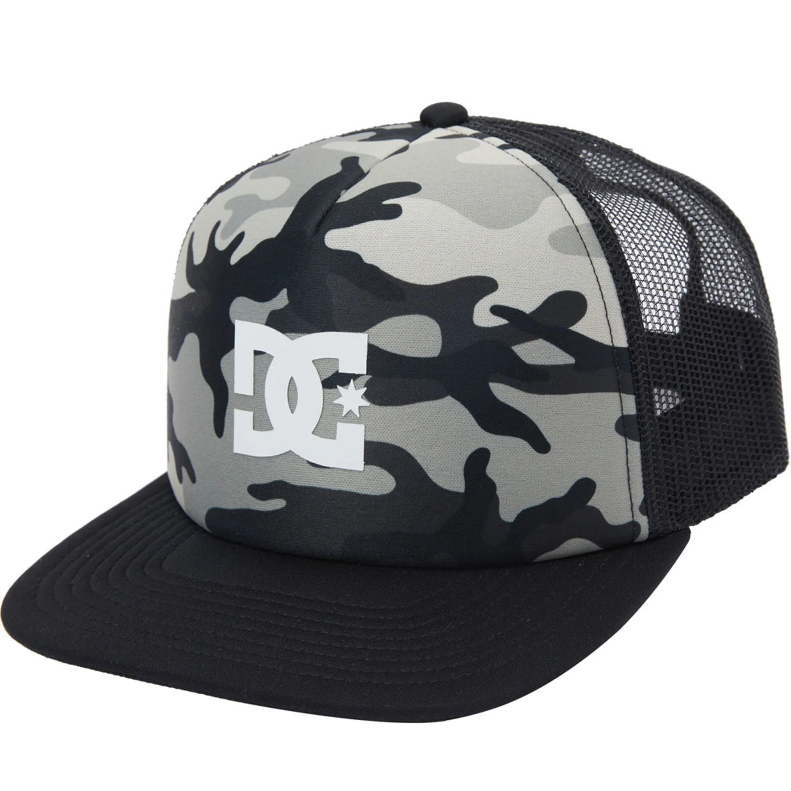 DC Shoes Mens Gas Station 5 Panel Trucker Snapback Cap - Image 6