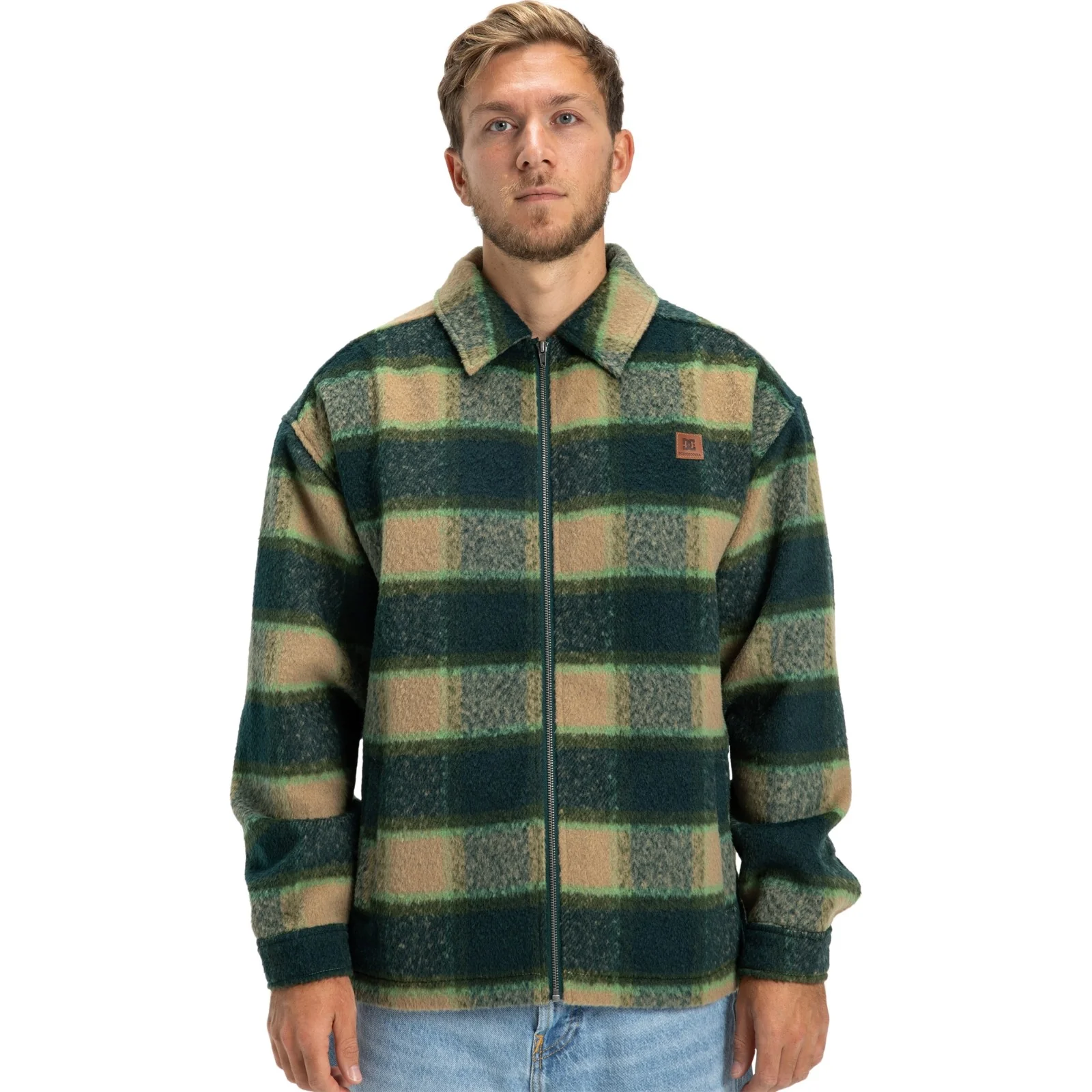 DC Shoes Mens Henderson Zip Up Overshirt Long Sleeve Shirt - Image 3