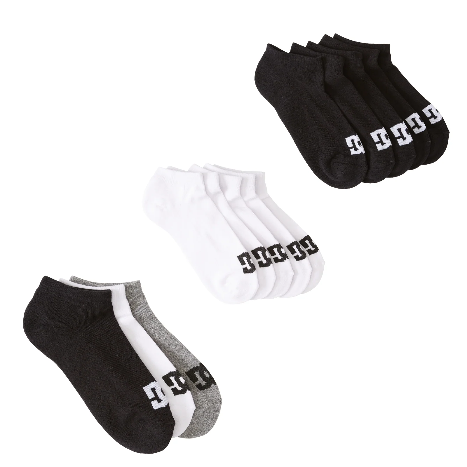 DC Shoes Mens SPP Ankle Socks - 5 Pair Pack - 7-11UK