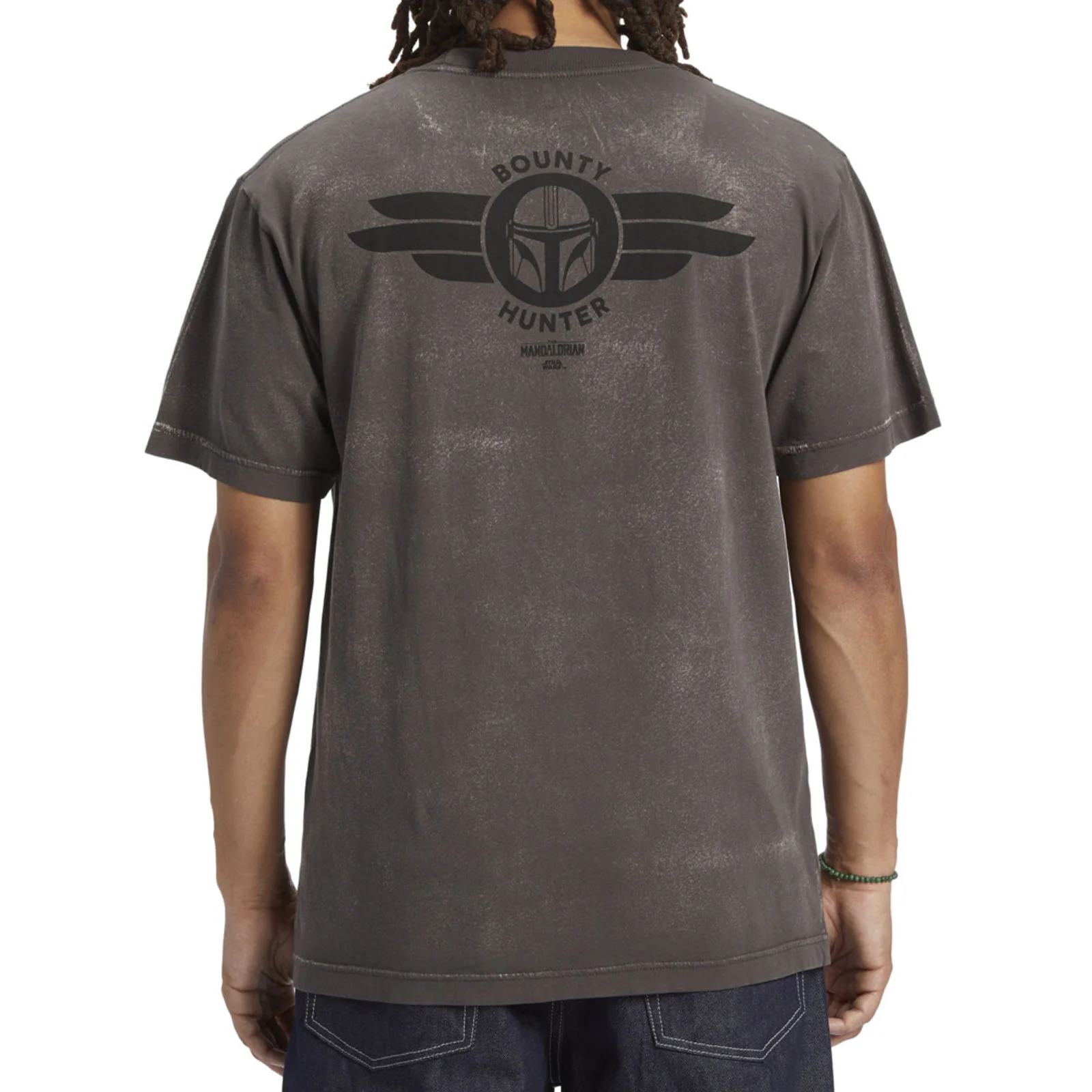 DC Shoes Mens X Star Wars Mando Travel T-Shirt - Grey - Image 2