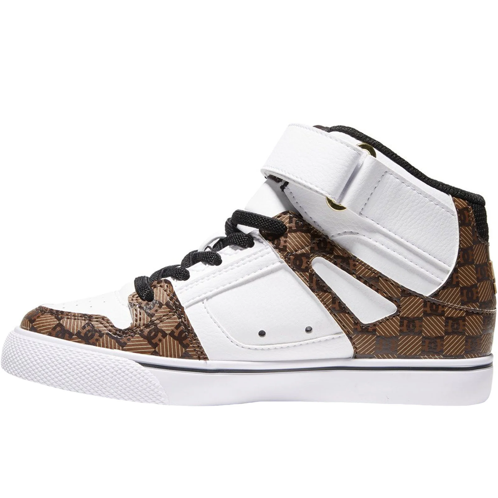 DC Shoes Pure Hi SE High Top Kids Faux Leather Trainers - Image 2