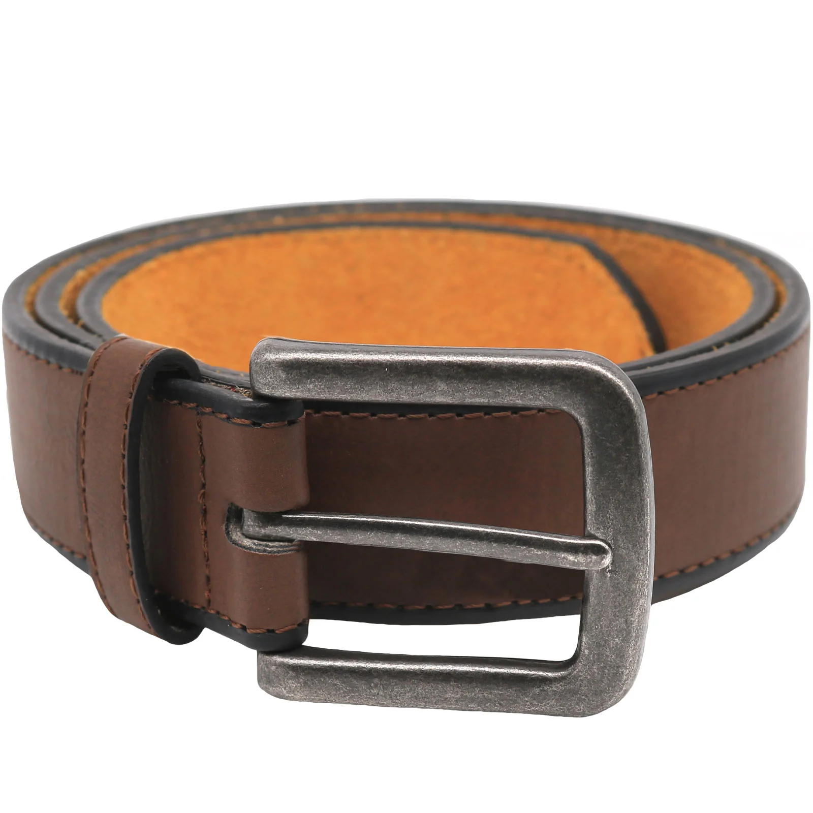 D555 Mens Avant Big & Tall Burnished Edge Bonded Leather Belt - Brown