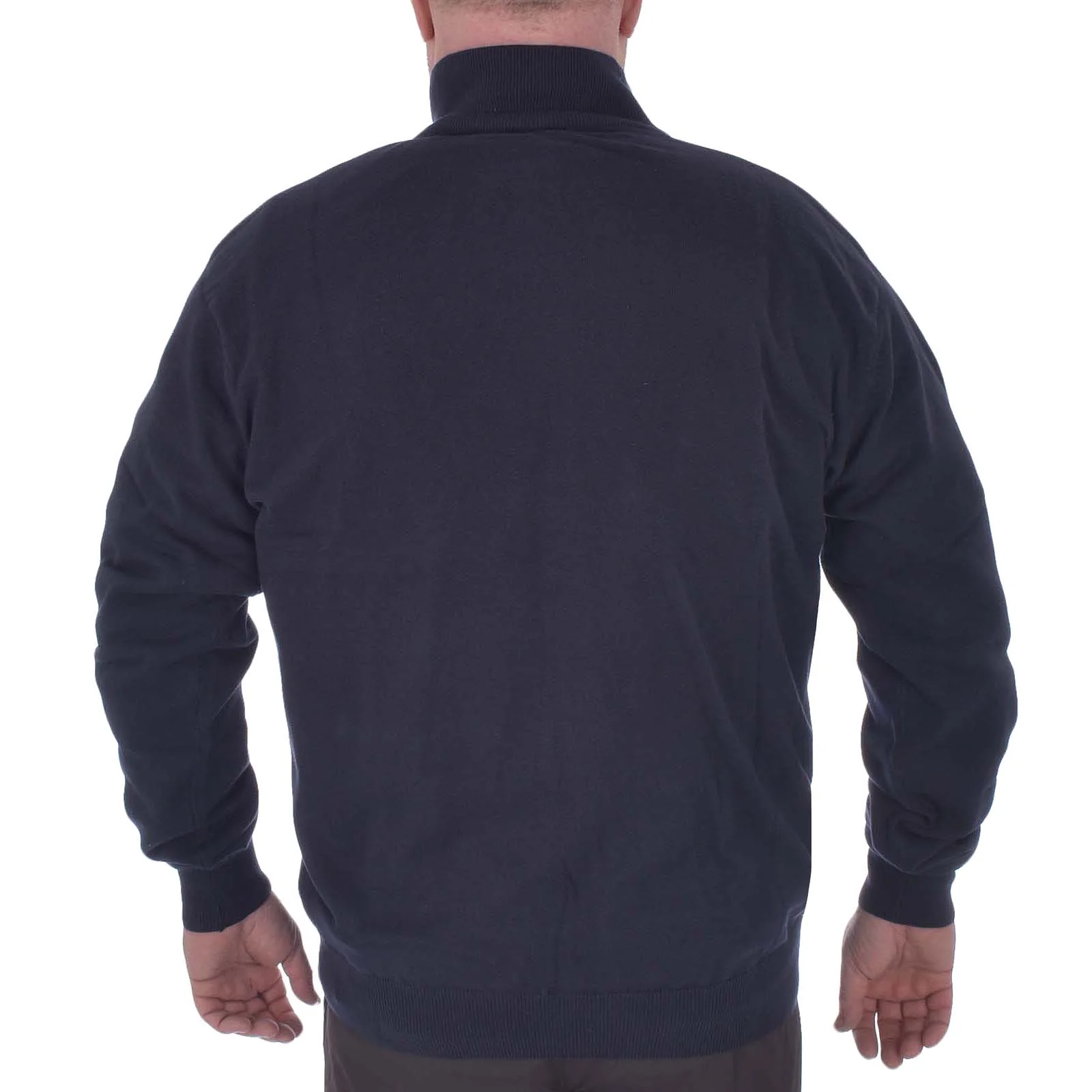 D555 Mens Buddy Big & Tall Kingsize Full Zip Sweater - Black - Image 6