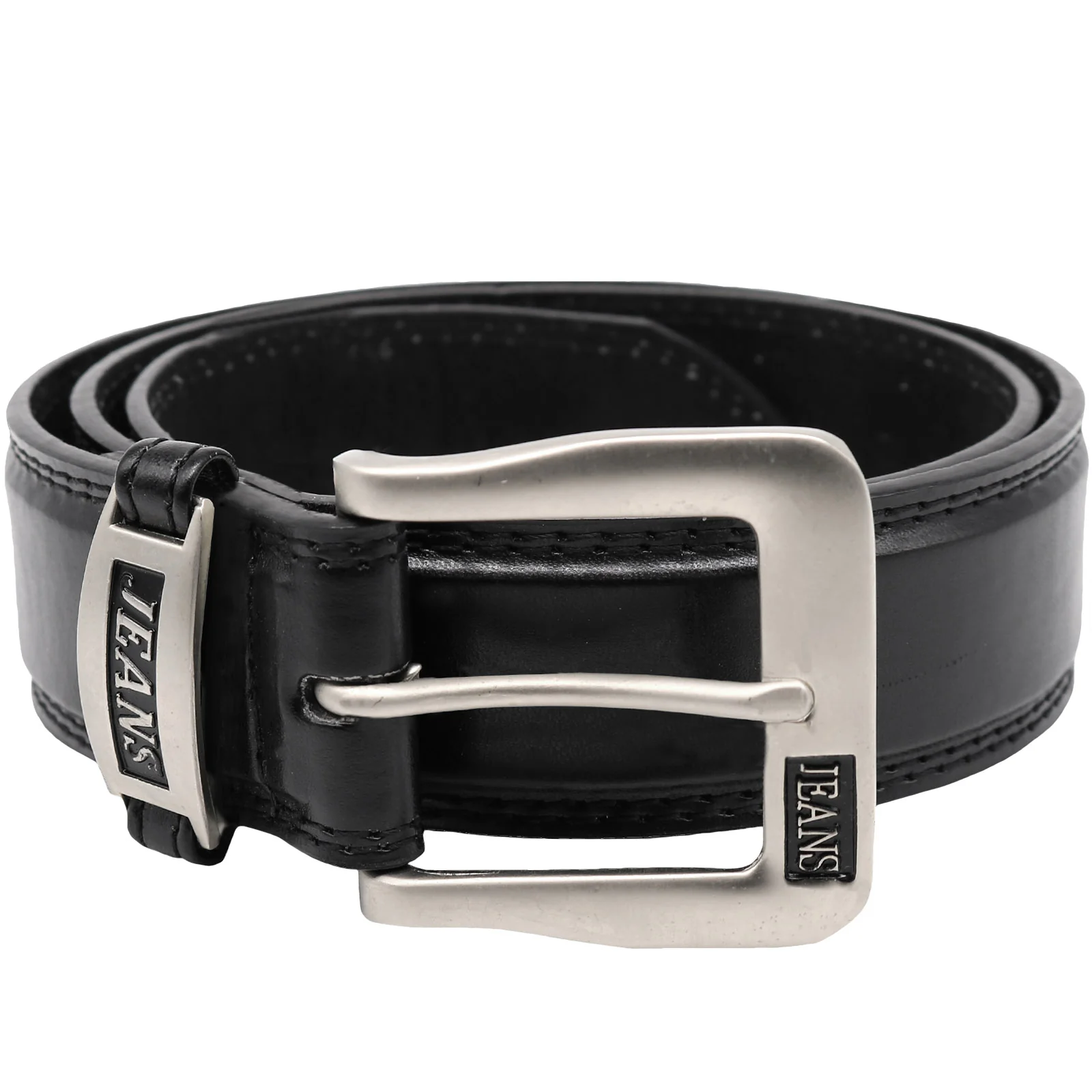 D555 Mens Kenny Big & Tall Bonded Leather Belt - Black