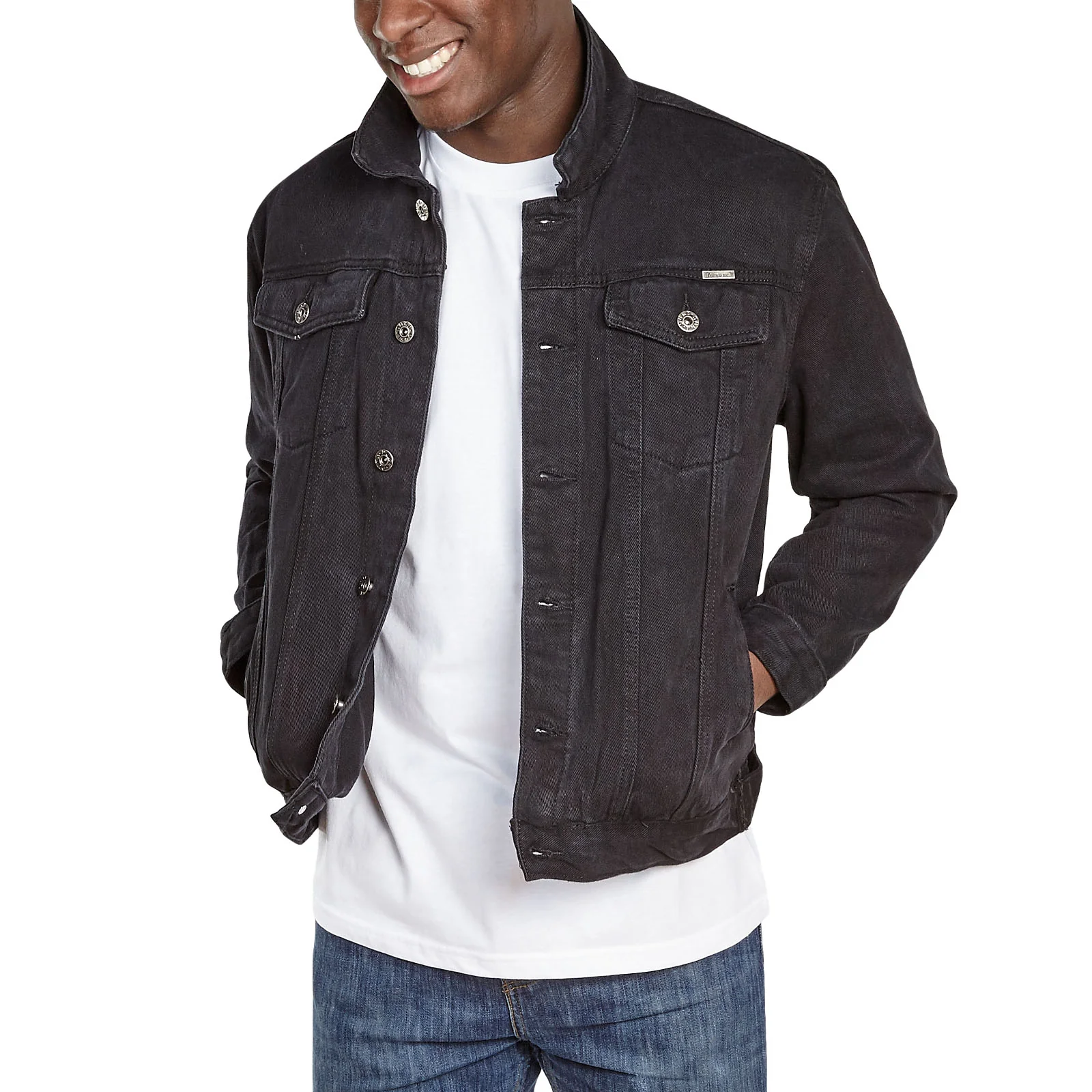 D555 Duke London Mens Western Style Trucker Denim Jacket - Image 3