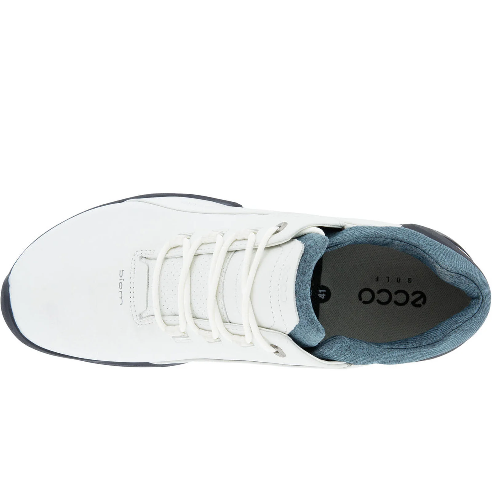 ECCO Mens Biom G 3 GTX Gore-Tex Leather Golf Shoes - White/Trooper - Image 3