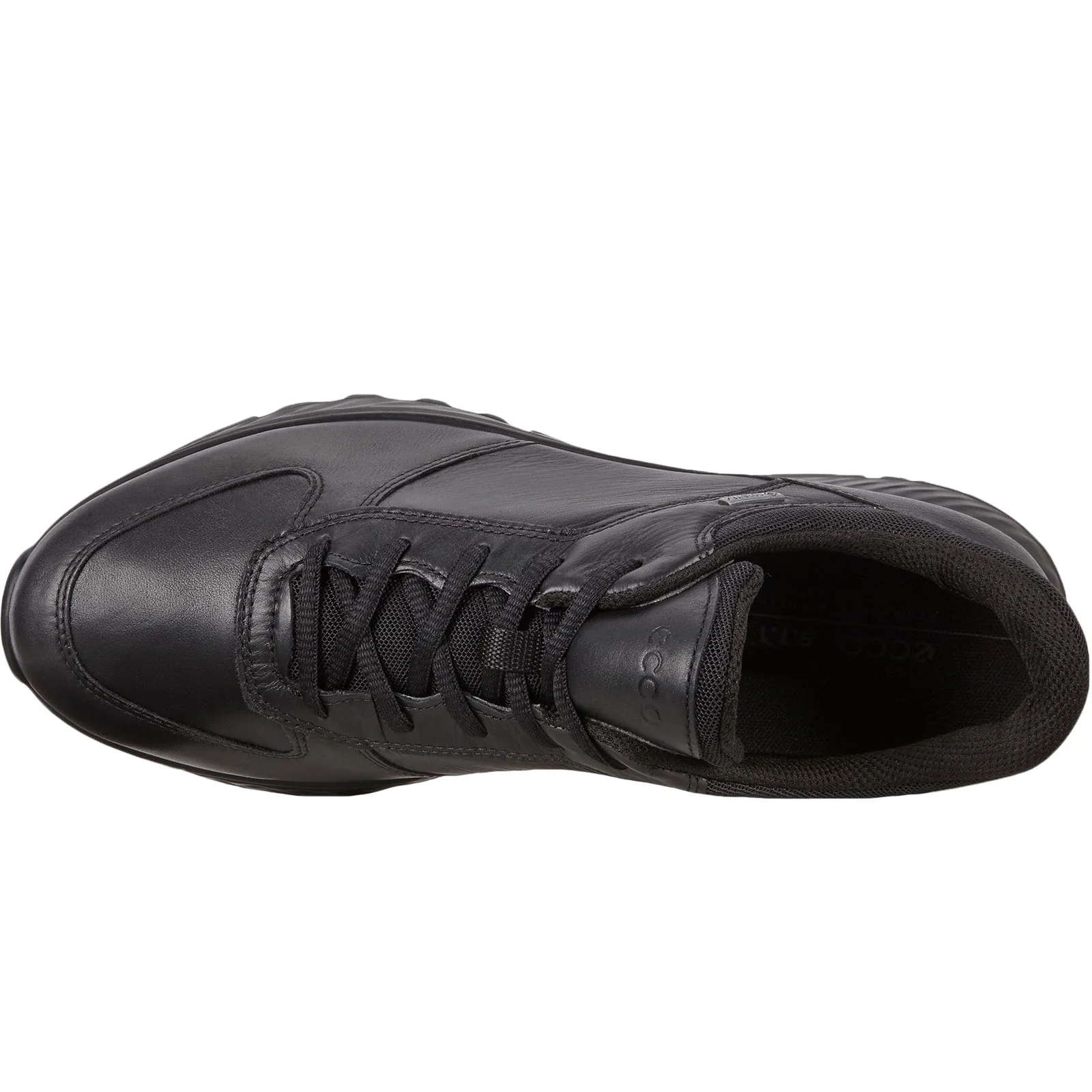 ECCO Mens Exostride Leather Gore-Tex Shoes - Black - Image 3