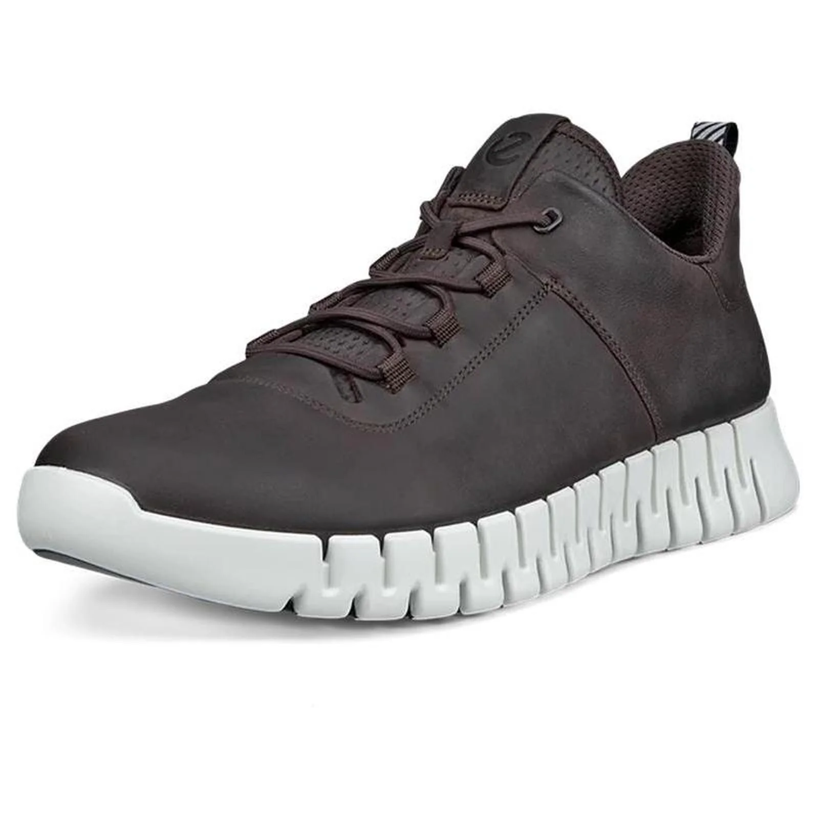 ECCO Mens Gruuv Leather Elastic Laces Trainers - Image 6
