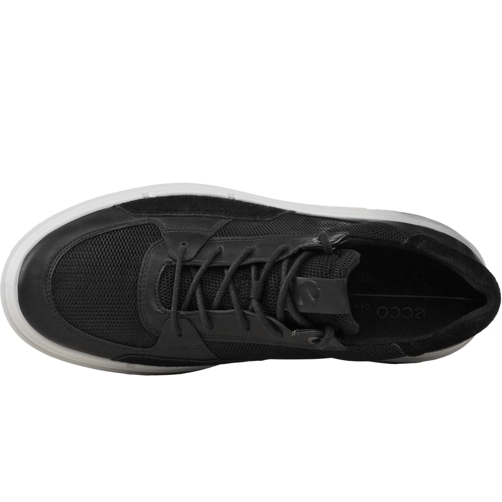 ECCO Mens Soft X Suede Trainers - Black - Image 3