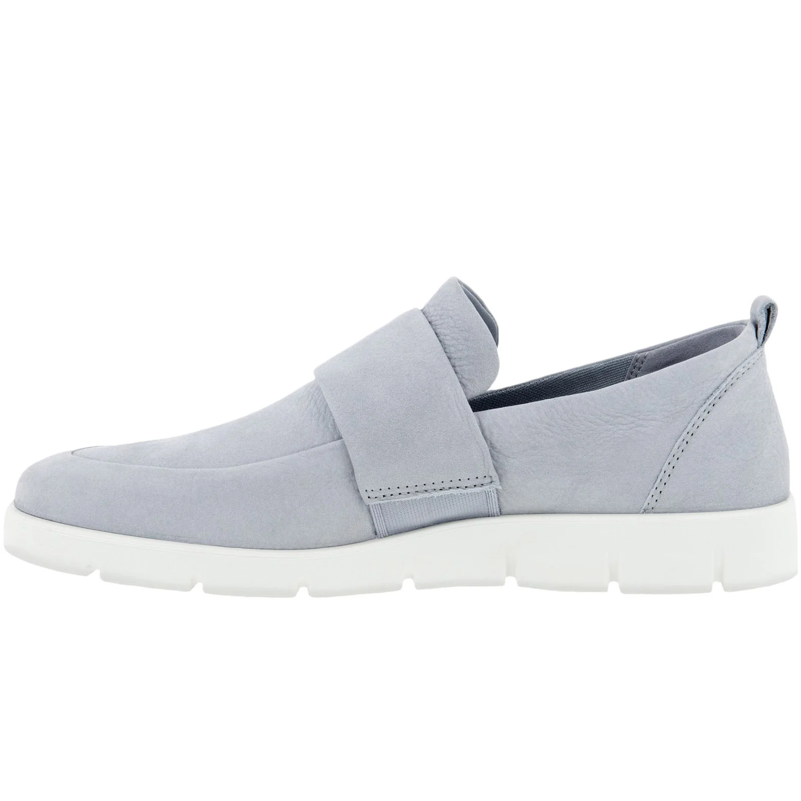 ECCO Womens Bella Nubuck Leather Loafers - Silver Grey - Image 2