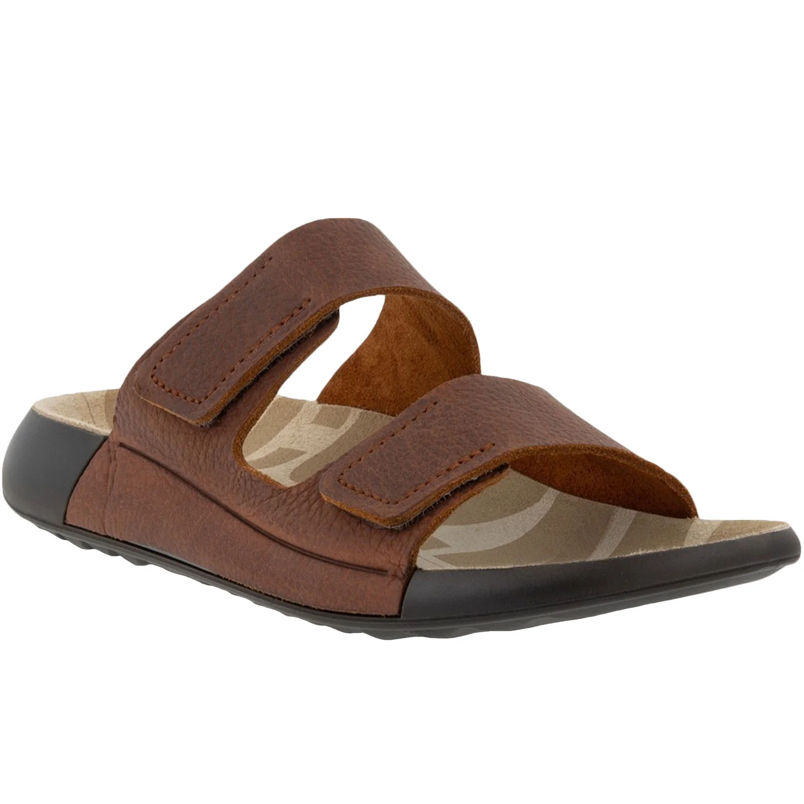 ECCO Womens Cozmo Flat Leather Sandals - Image 3