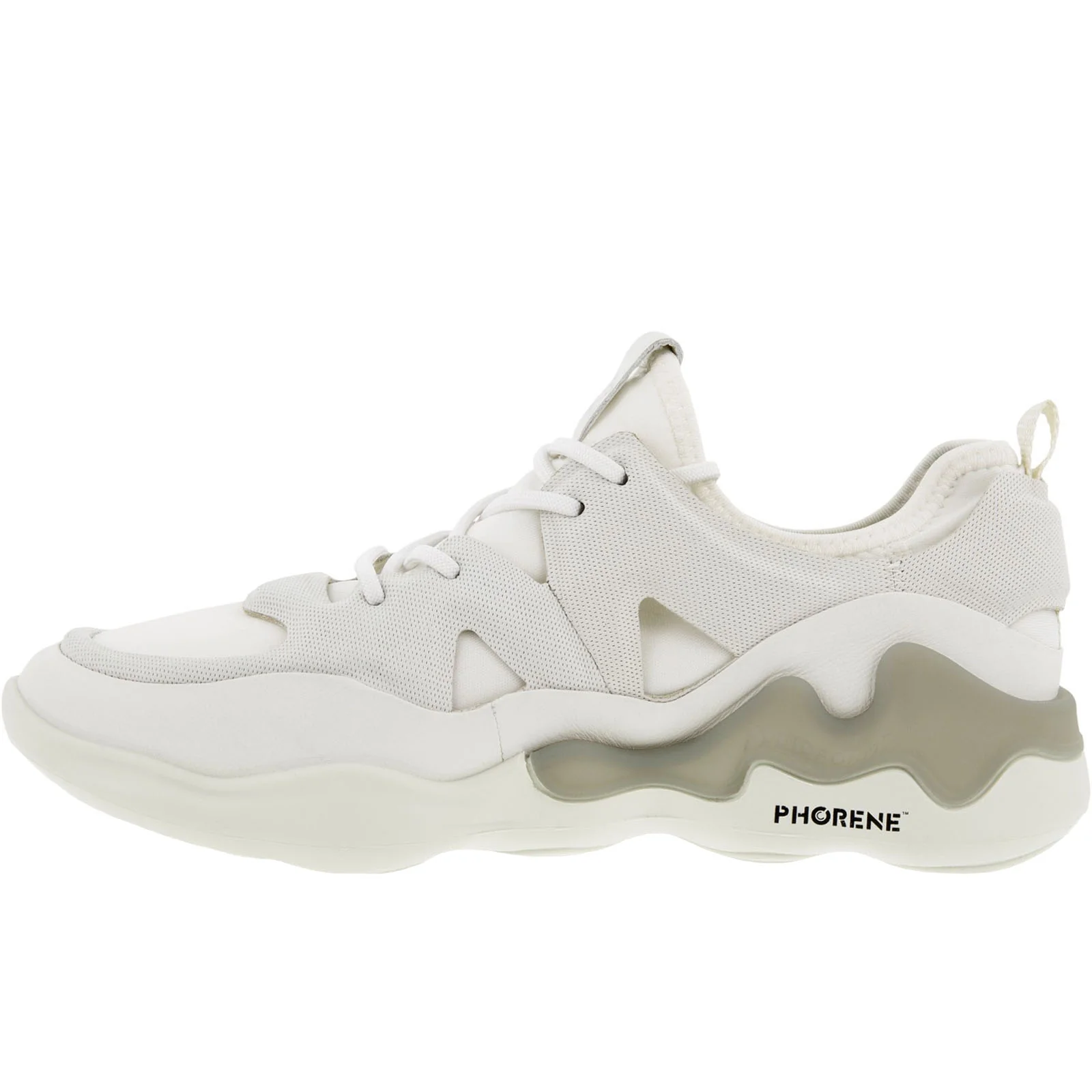 ECCO Womens ELO Low Rise Leather Street Style Trainers - Lea White - Image 2