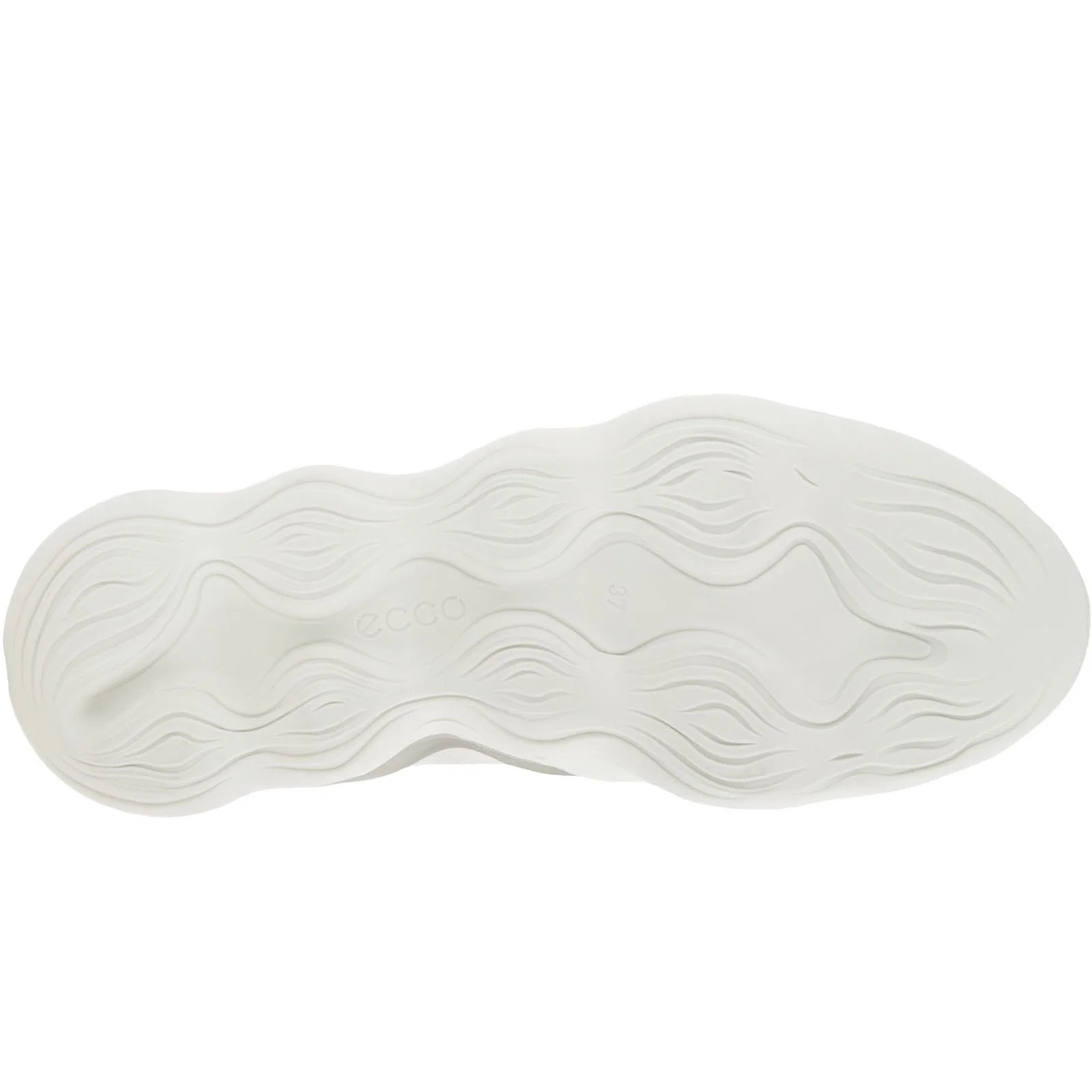 ECCO Womens ELO Low Rise Leather Street Style Trainers - Lea White - Image 4