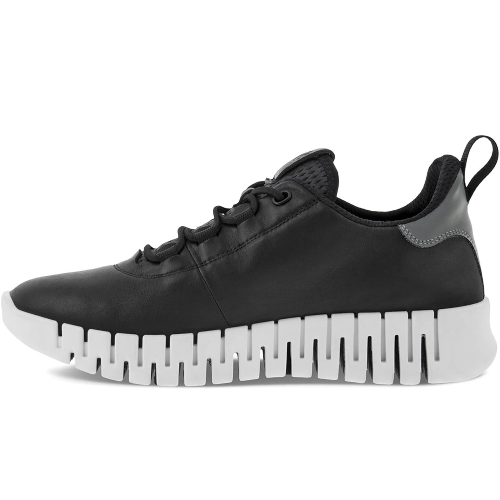 ECCO Womens Gruuv Leather Elastic Laces Trainers - Image 10