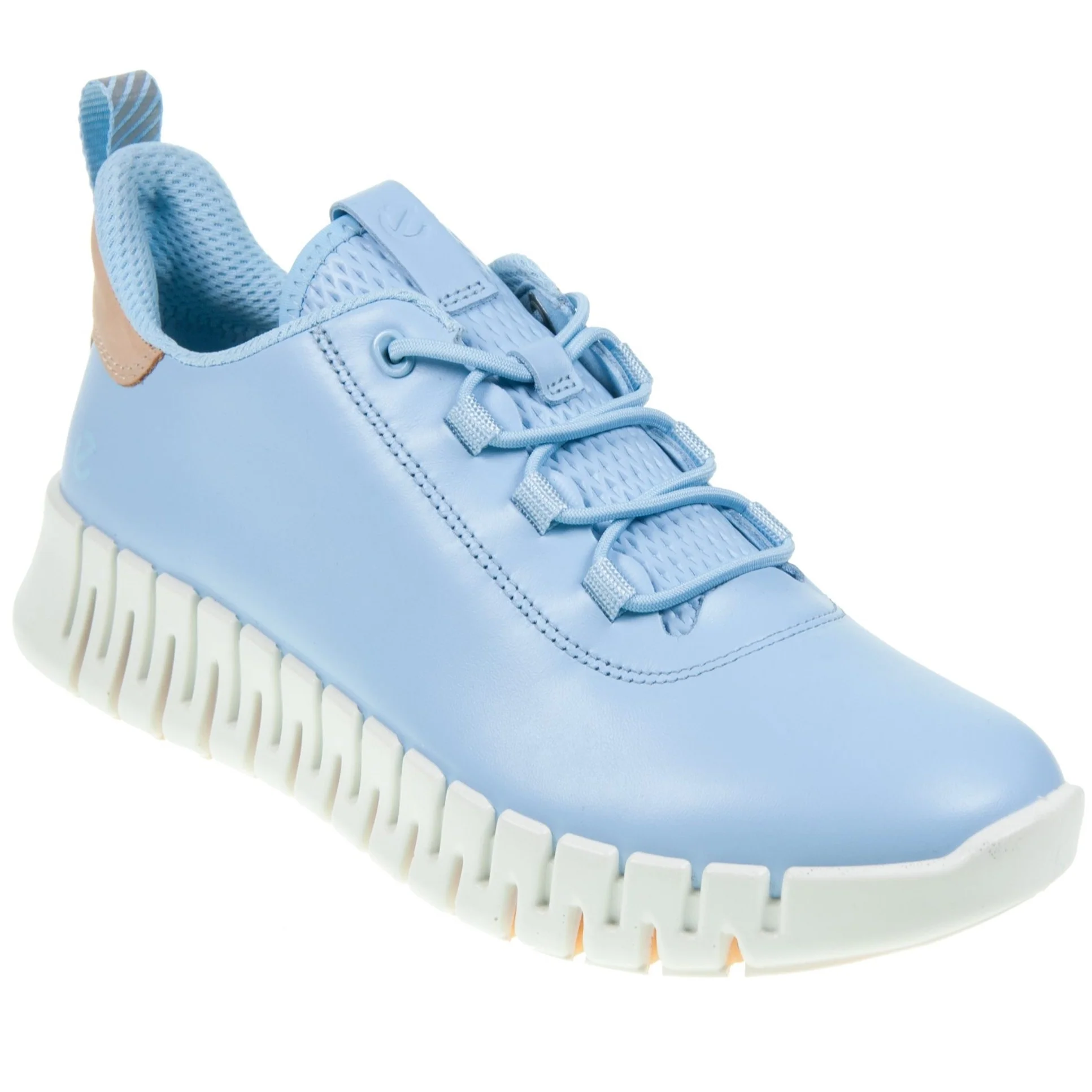 ECCO Womens Gruuv Leather Elastic Laces Trainers - Image 7