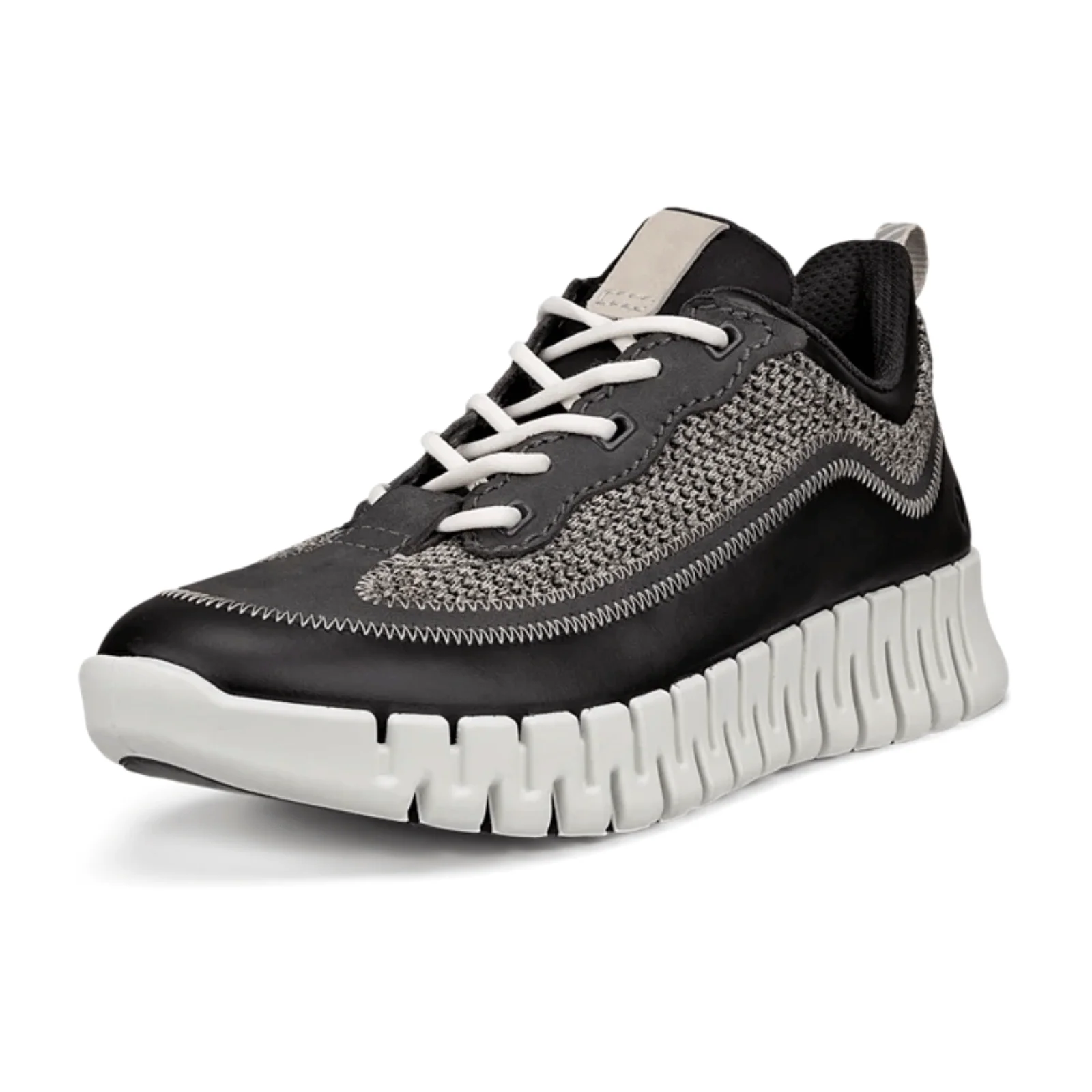 ECCO Womens Gruuv Leather & Textile Trainers - Image 2
