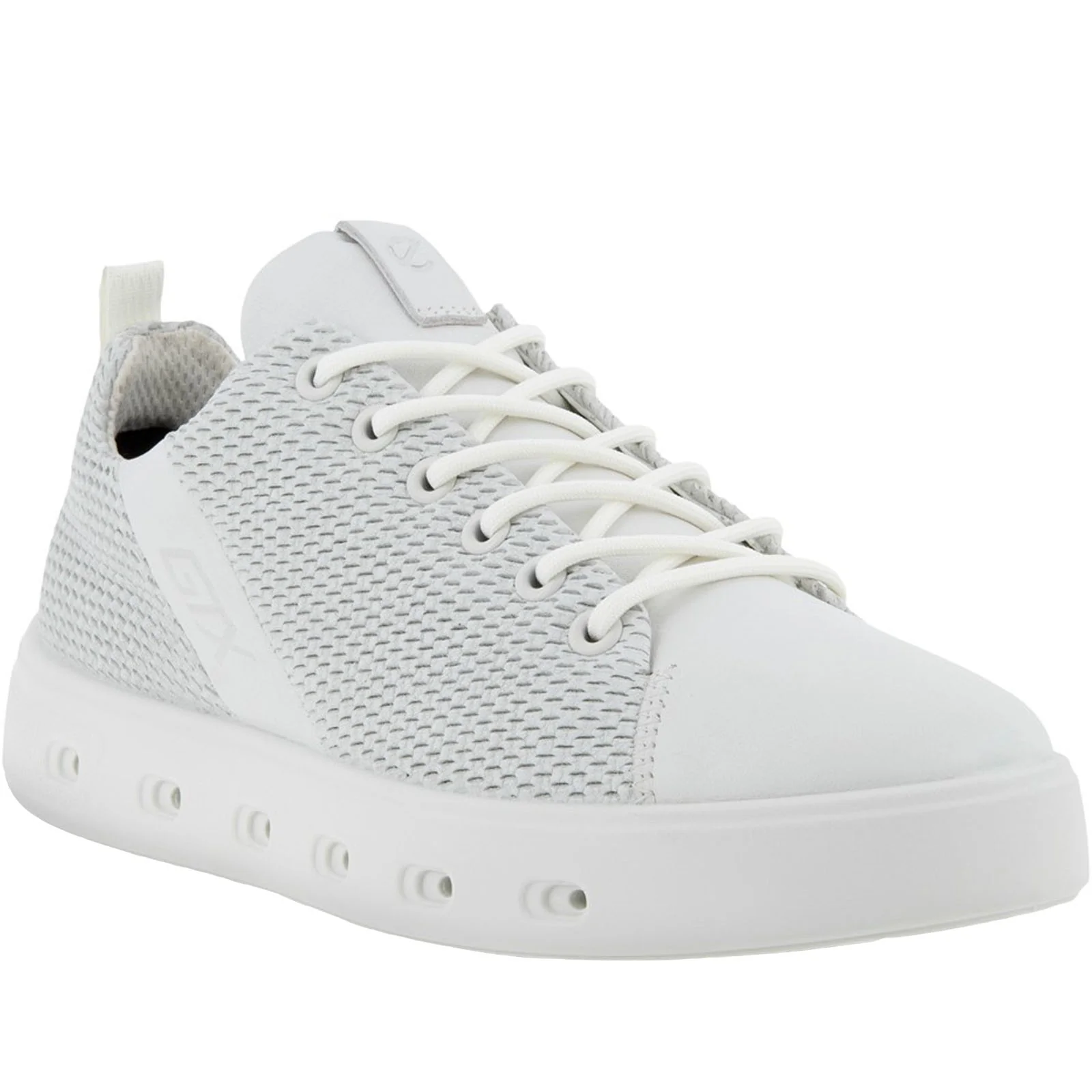ECCO Womens Street 720 Leather Mesh GORE-TEX Trainers - White