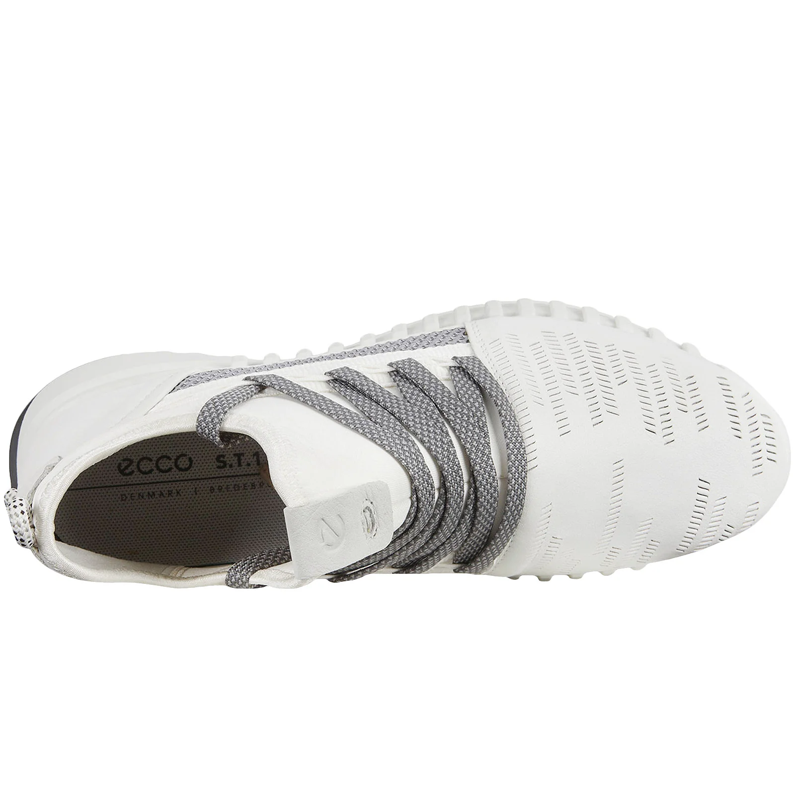 ECCO Womens ZipFlex Low Leather Trainers - White - Image 3