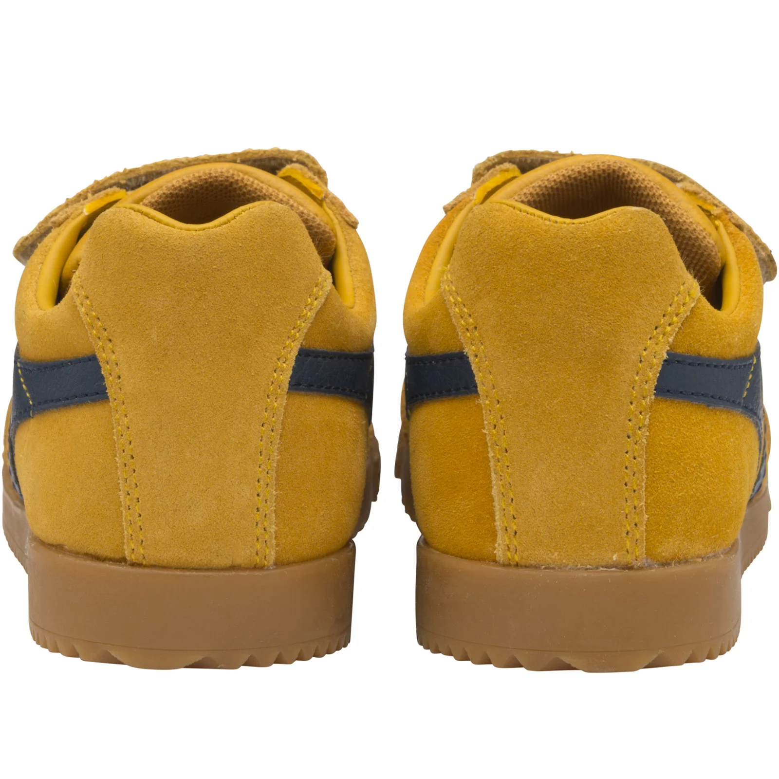 Gola Classics Kids Harrier Strap Suede Trainers - Sun/Navy - Image 3