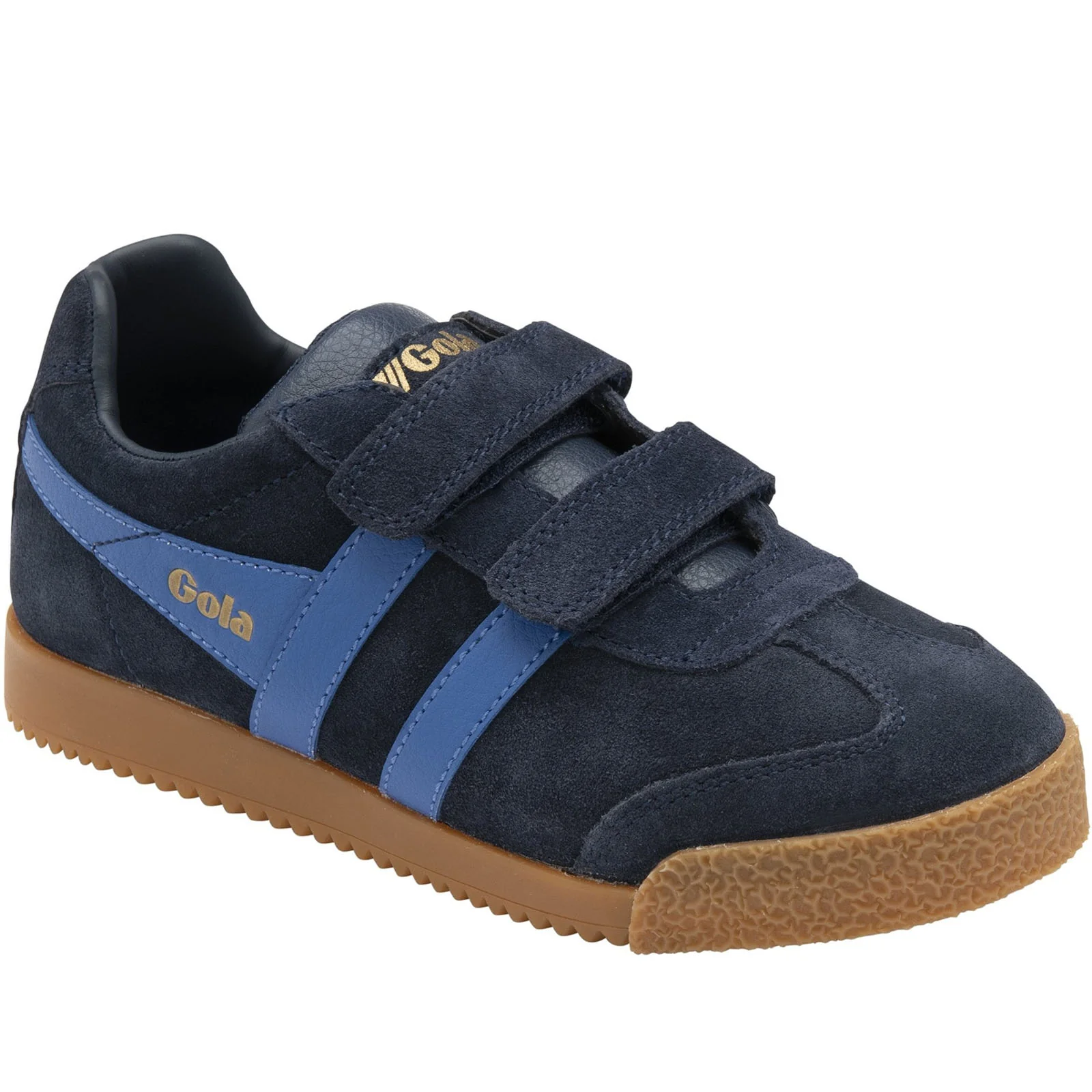 Gola Kids Harrier Strap Hook & Loop Suede Trainers - Image 3