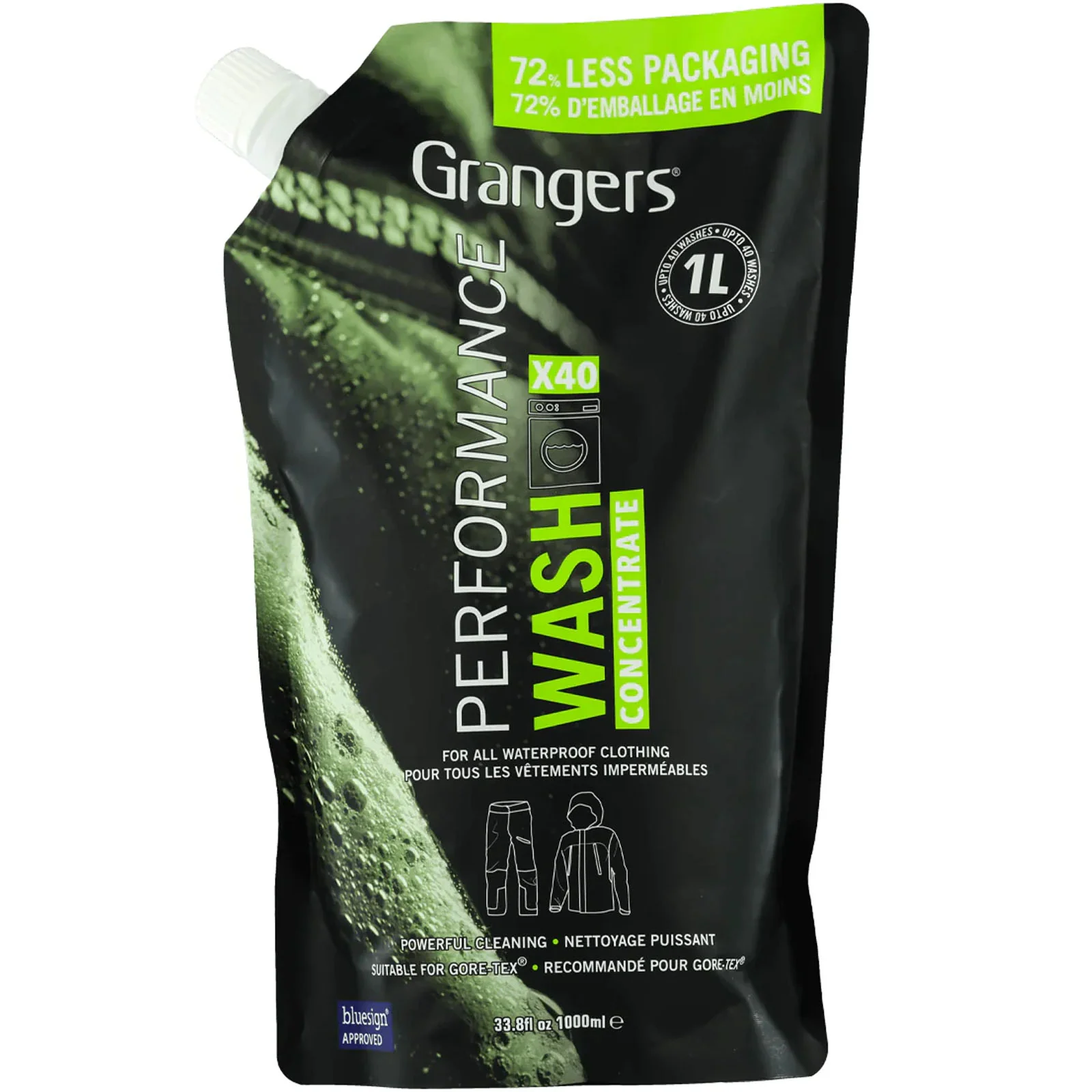 Grangers Performance Wash Concentrated Clothing Cleaner Eco Pouch - 1L