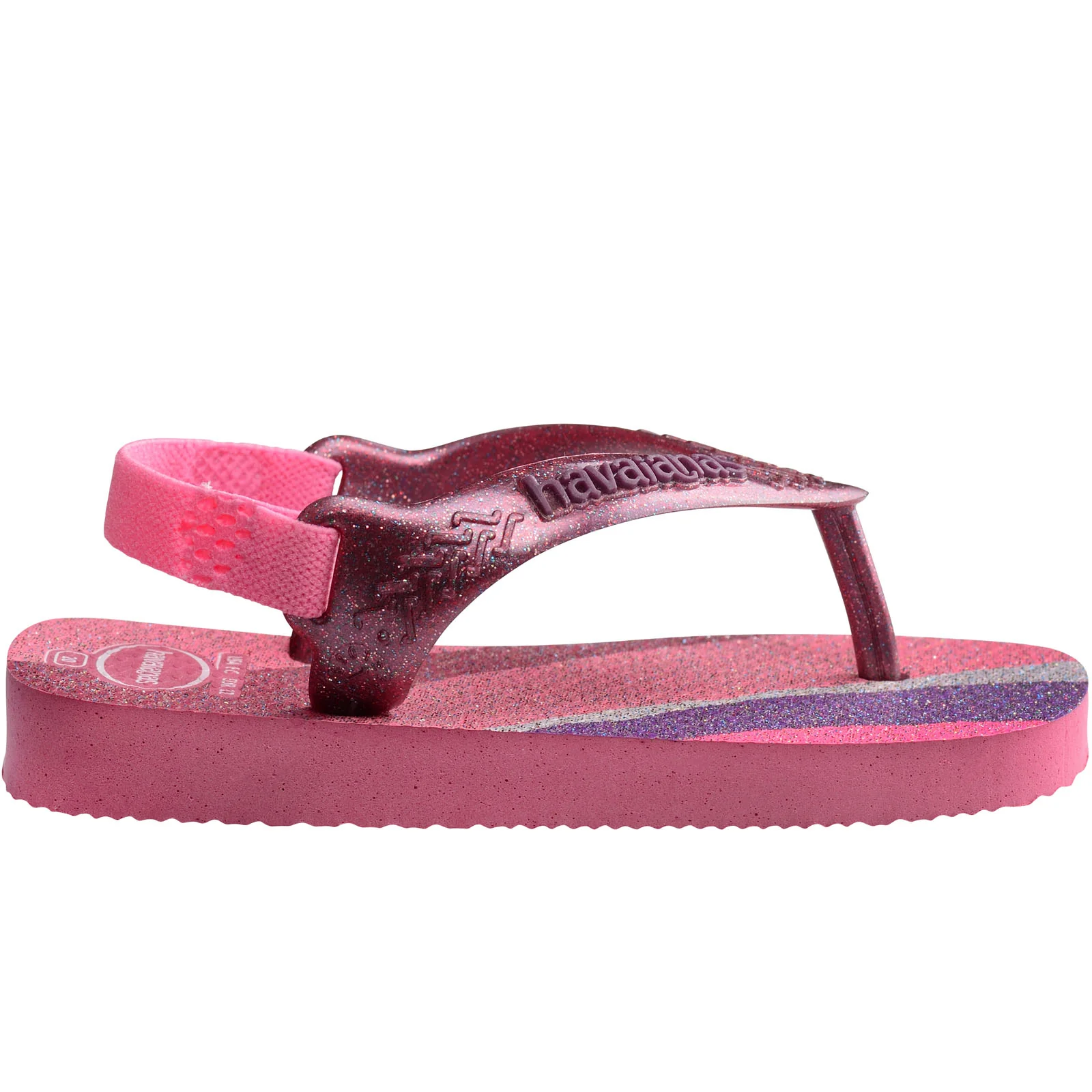 Havaianas Kids Baby Palette Glow Flip Flops - Velvet Rose - Image 2
