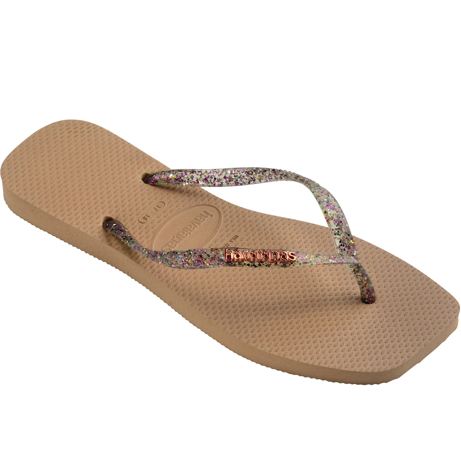 Havaianas Square Logo Metallic Flip Flops - Image 14